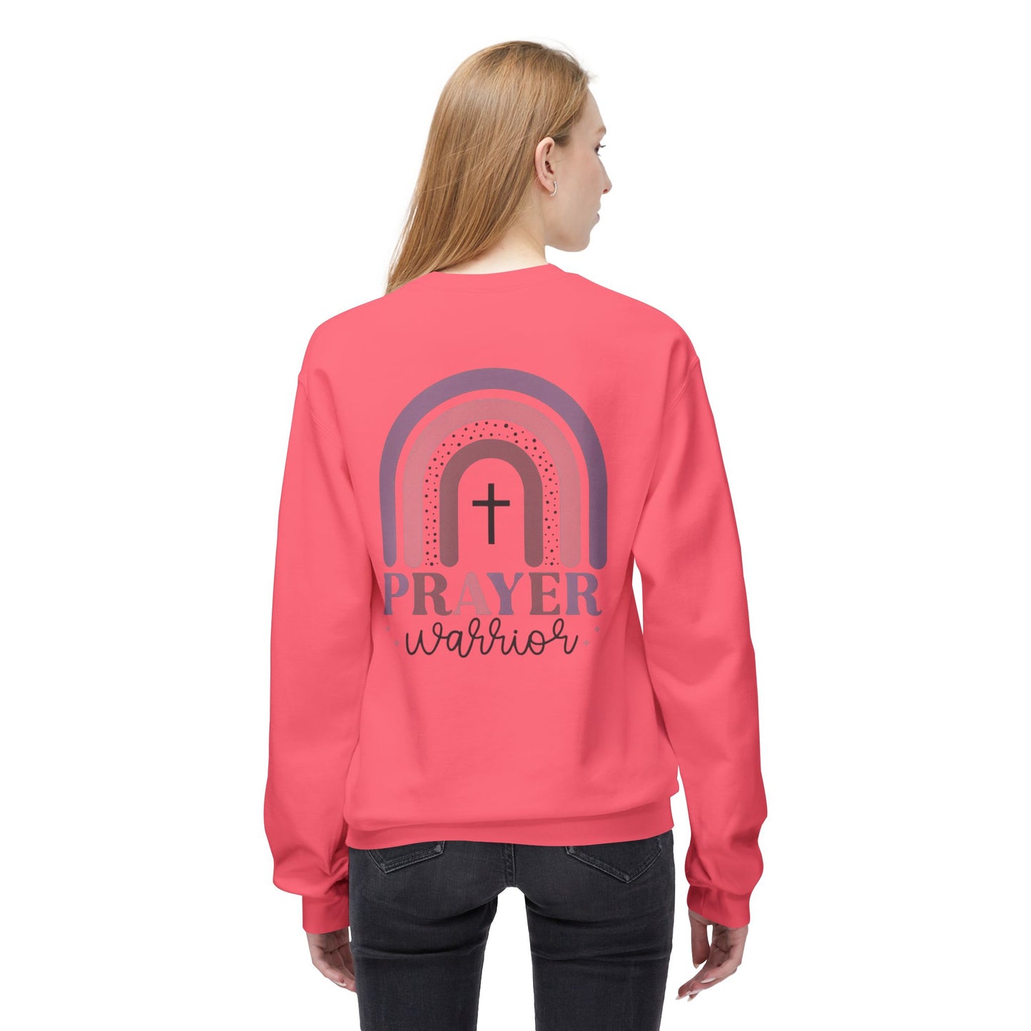 Faith-Inspired Prayer Warrior Sweatshirt, Unisex Crewneck, Cozy Fleece, Perfect for Church, Gift for Believers, Spiritual Fashion
