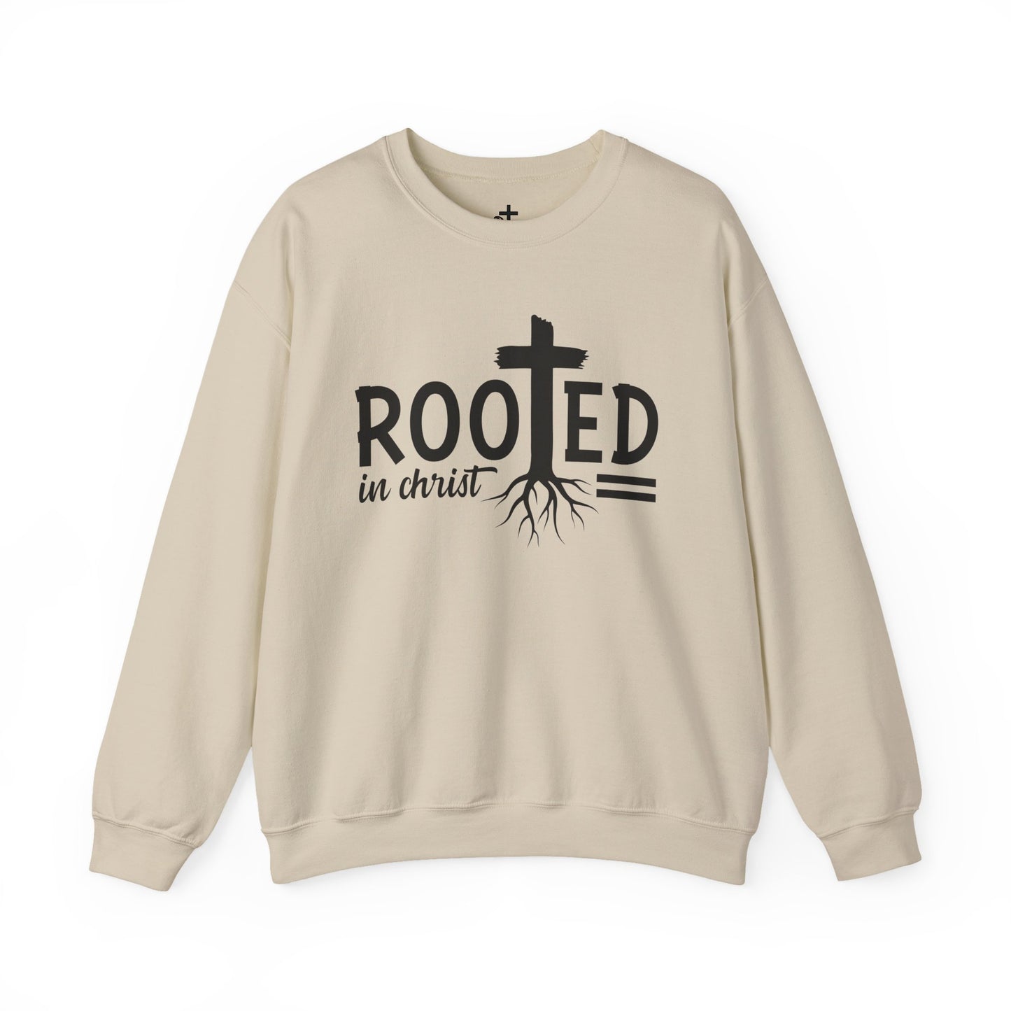 Rooted in Christ Unisex Crewneck Sweatshirt - Faith-Based Apparel, Christian Gift, Cozy Winter Wear, Inspirational Gifts, Spiritual Clothing