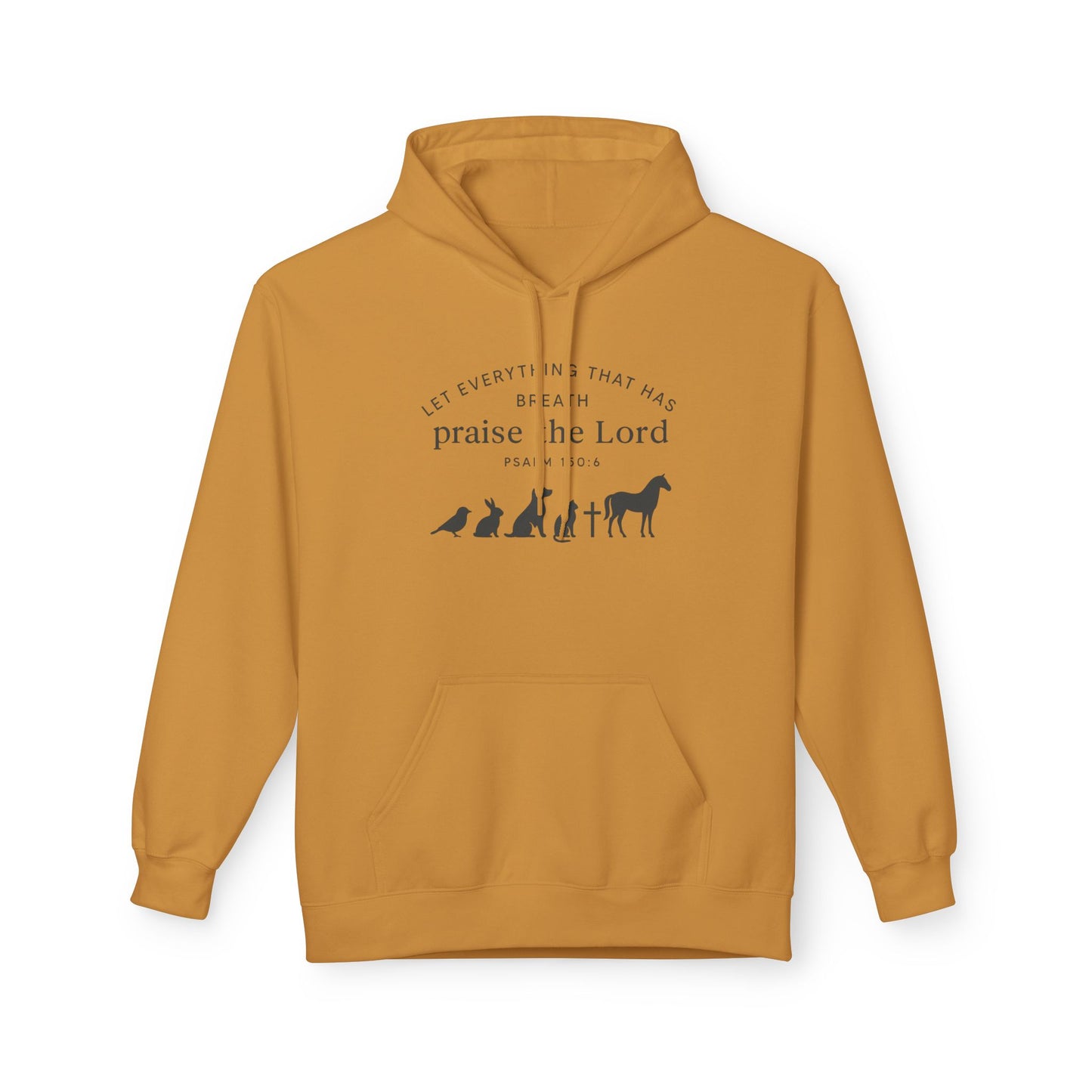 Praise the Lord Animal Silhouette Hoodie, Unisex Fleece Sweatshirt, Christian Gift, Cozy Wear, Spiritual Apparel