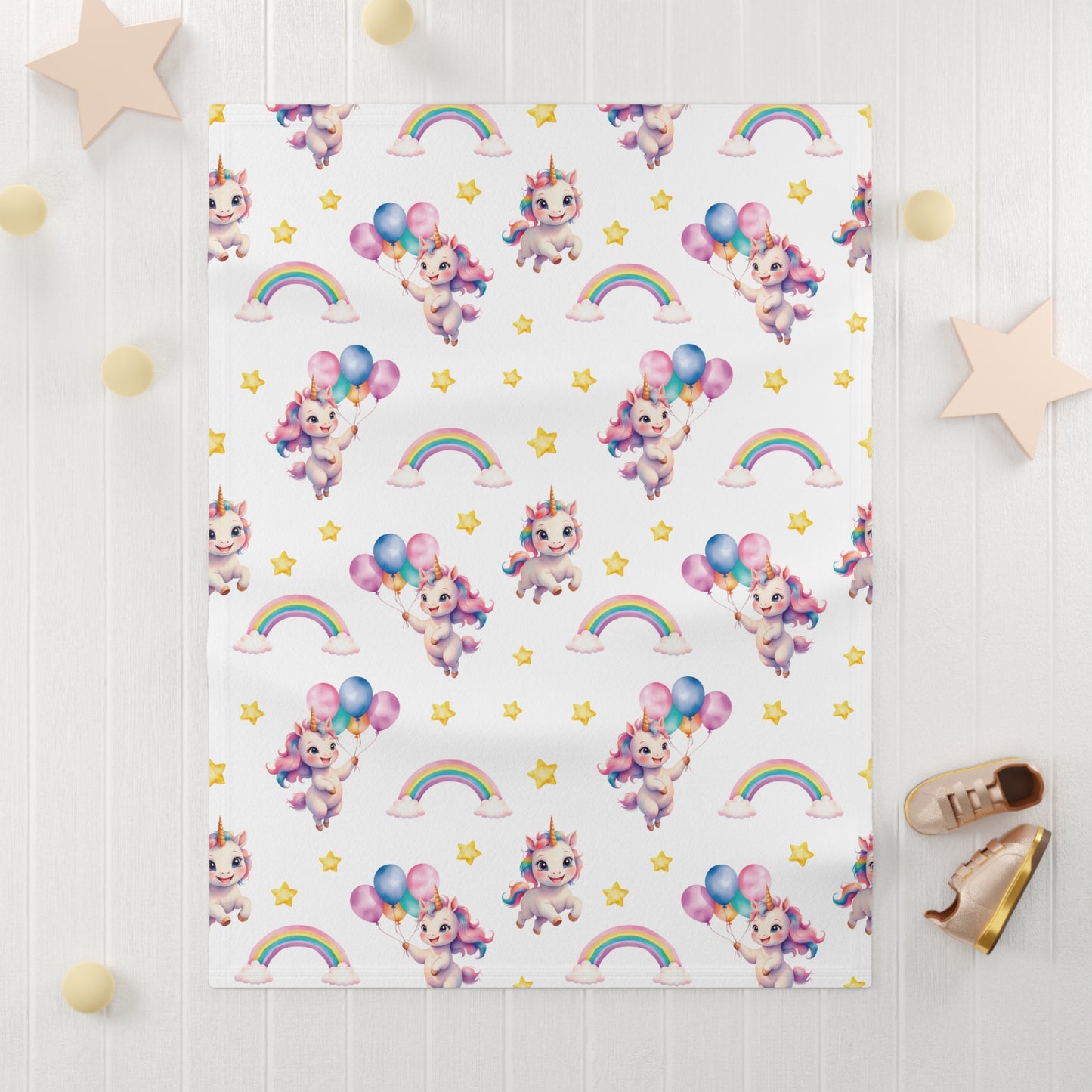 Unicorn Rainbow Baby Blanket | Soft Fleece for Nursery, Baby Gift, Unicorn Theme, Cozy Baby Bedding, Shower Gift, Kids Decor
