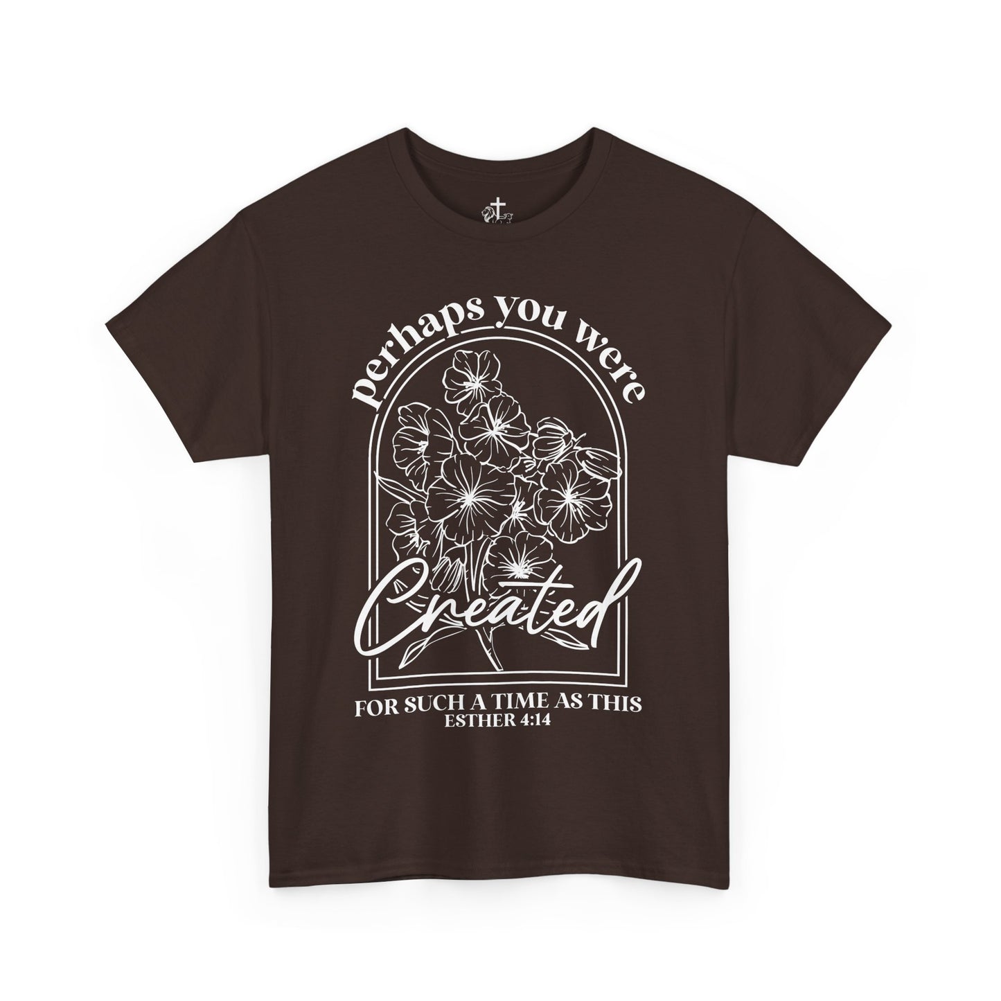 Created Floral Quote Unisex Tee, Inspirational Faith Cotton T-Shirt, Comfortable Graphic Shirt, Perfect Gift for Friends, Christian Apparel
