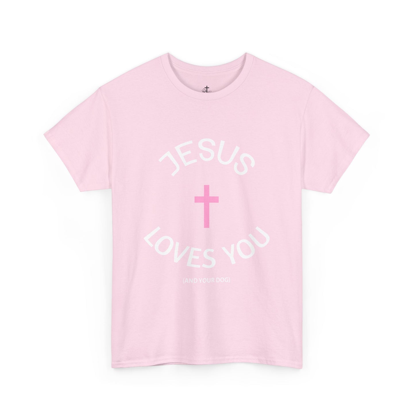 Faith-Inspired Unisex Heavy Cotton Tee - Jesus Loves You Shirt, Christian Gift, Inspirational Apparel, Casual Wear, Church Outing