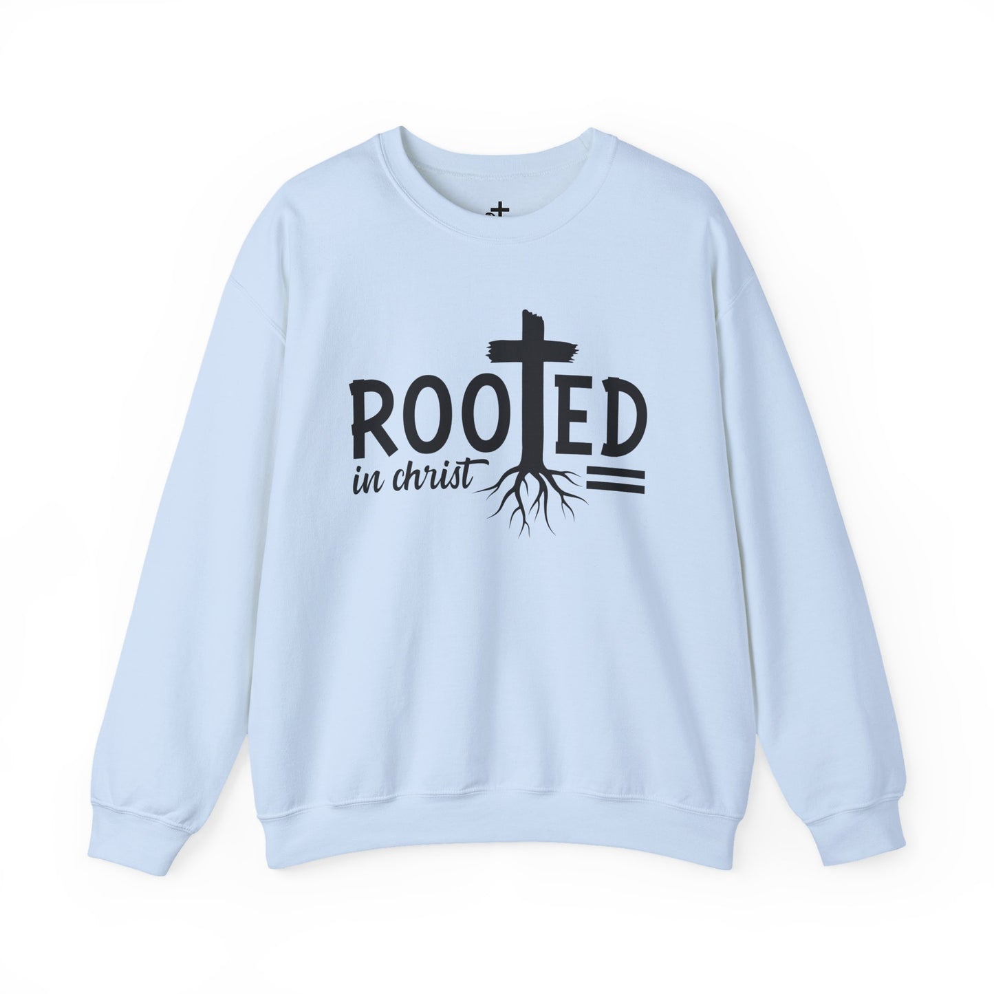 Rooted in Christ Unisex Crewneck Sweatshirt - Faith-Based Apparel, Christian Gift, Cozy Winter Wear, Inspirational Gifts, Spiritual Clothing