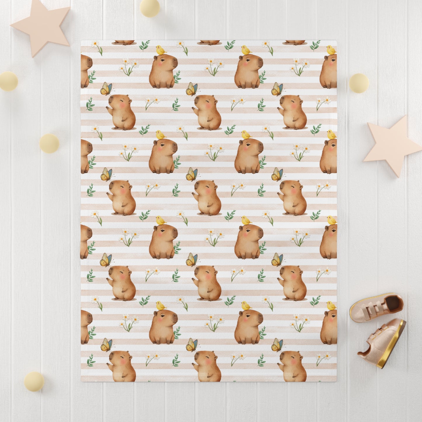 Adorable Guinea Pig Fleece Baby Blanket | Cozy Infant Throw for Nursery, Baby Shower Gift, Cute Animal Decor, Soft Snuggle Wrap