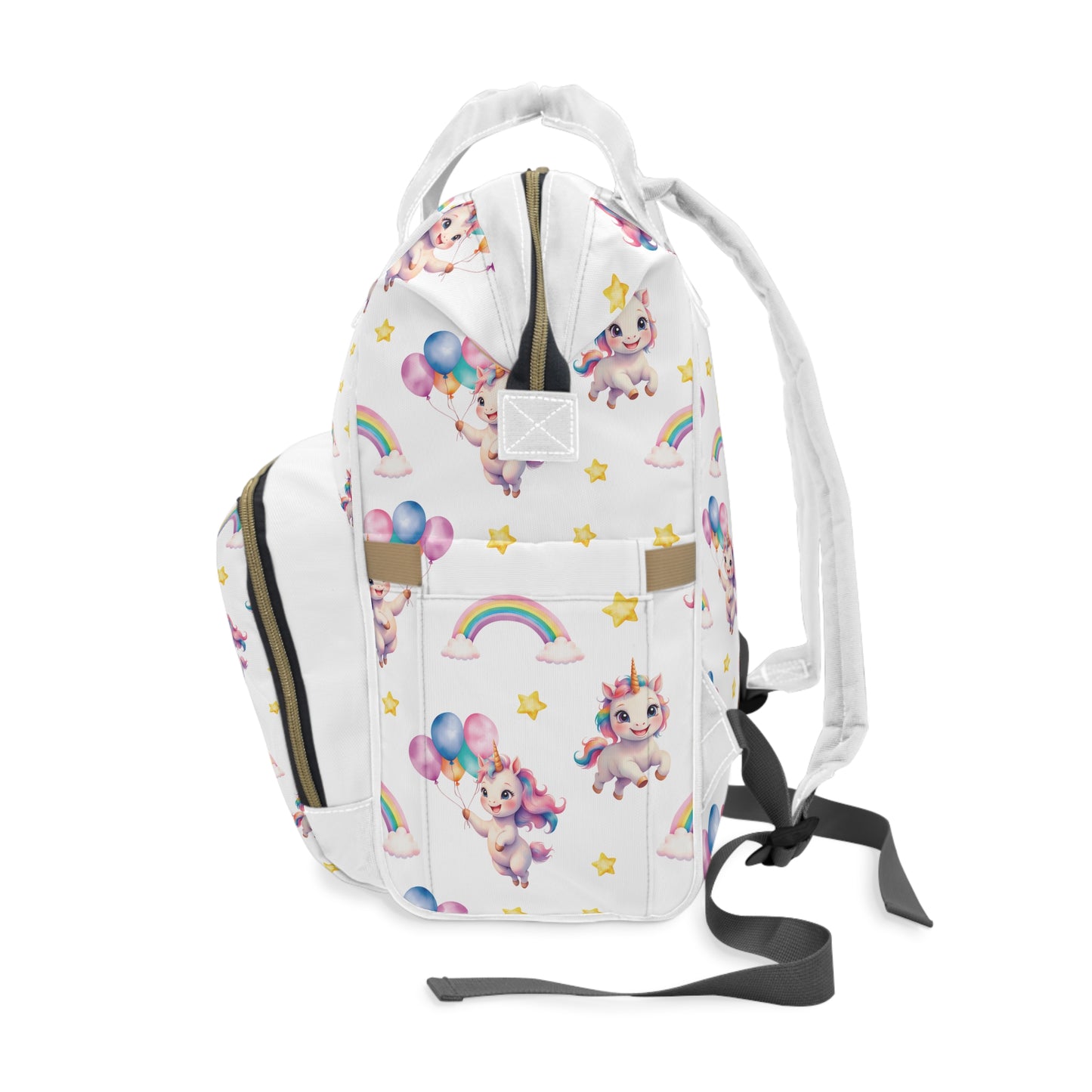 Colorful Unicorn Diaper Backpack, Fun Baby Bag, Stylish Mom Backpack, Multi-Purpose Diaper Bag, Perfect Baby Shower Gift
