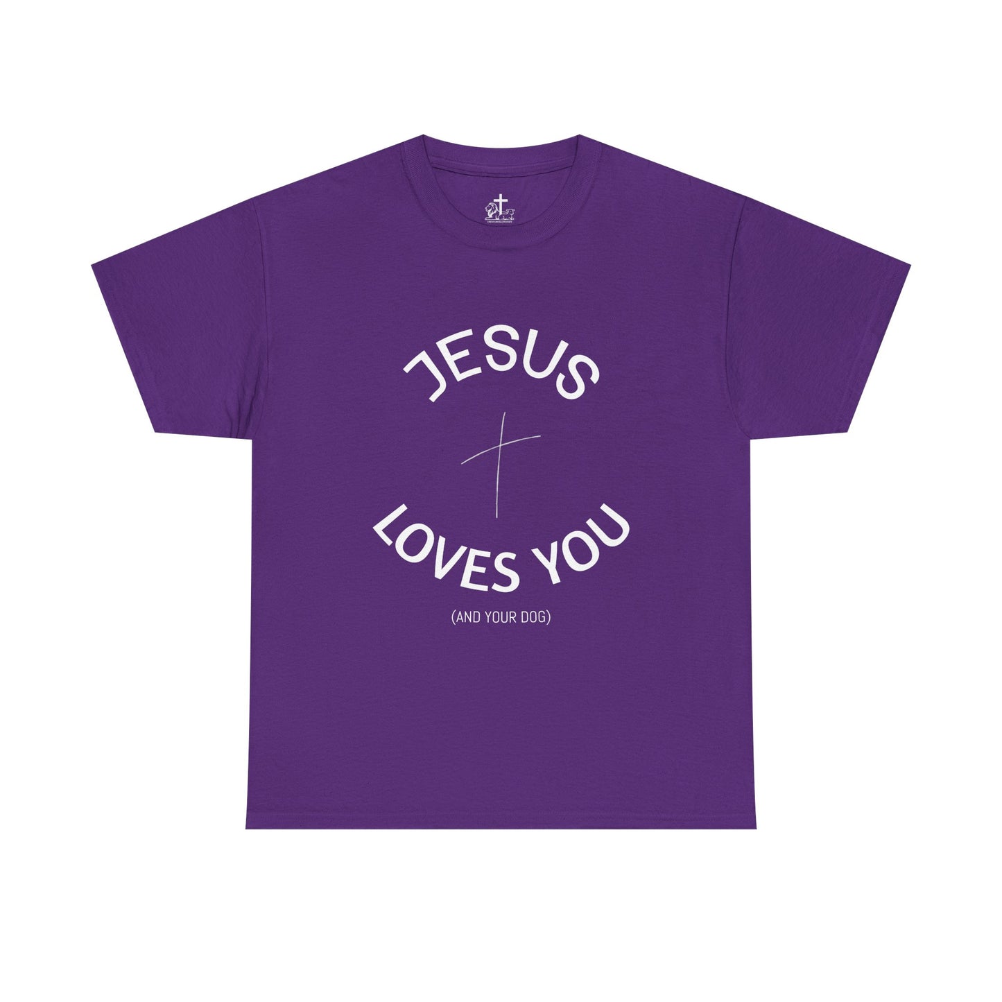 Faith-Inspired Unisex Heavy Cotton Tee - Jesus Loves You Shirt, Christian Gift, Inspirational Apparel, Casual Wear, Church Outing