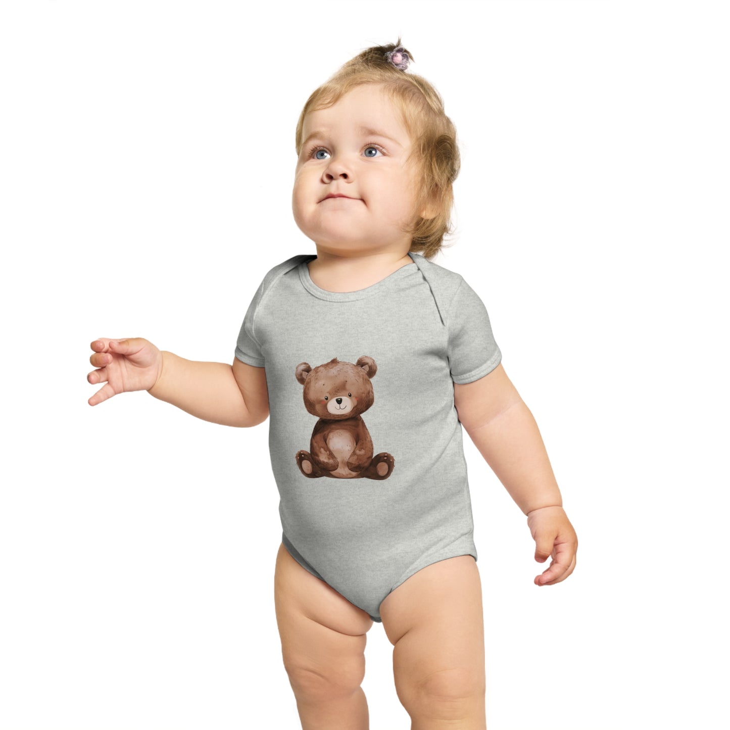 Cute Teddy Bear Baby Bodysuit, Infant Gift, Newborn Outfit, Baby Shower Present, Toddler Wear, Animal Print