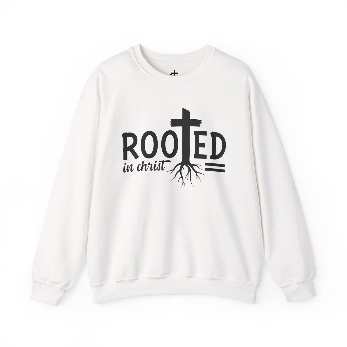 Rooted in Christ Unisex Crewneck Sweatshirt - Faith-Based Apparel, Christian Gift, Cozy Winter Wear, Inspirational Gifts, Spiritual Clothing