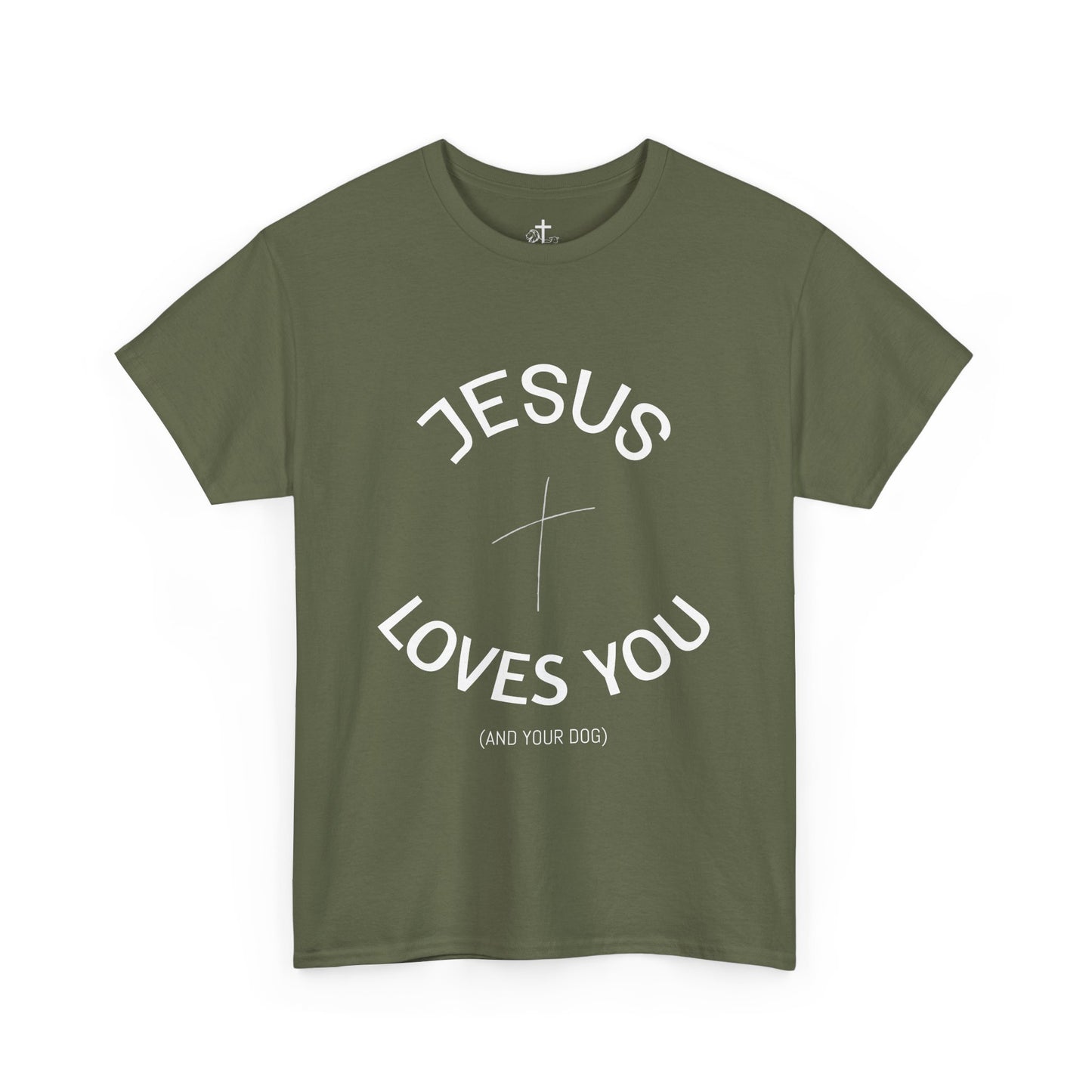 Faith-Inspired Unisex Heavy Cotton Tee - Jesus Loves You Shirt, Christian Gift, Inspirational Apparel, Casual Wear, Church Outing