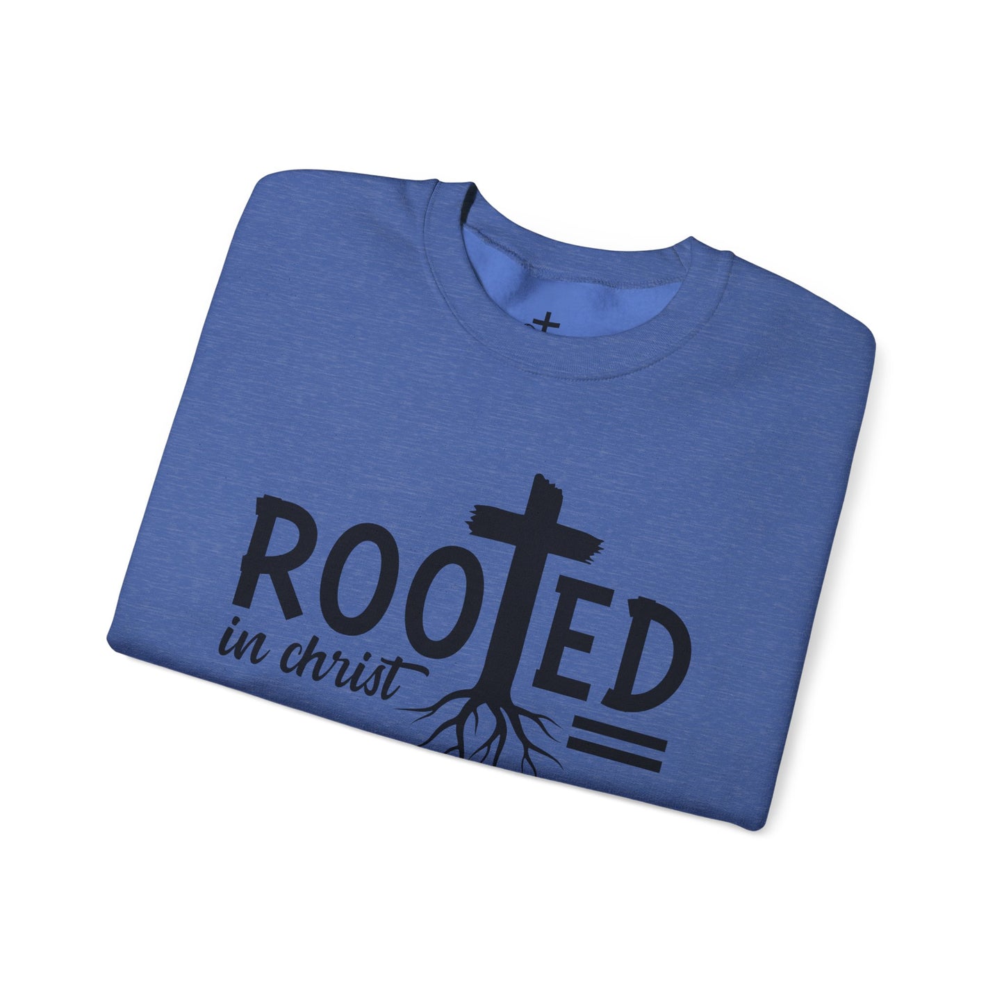 Rooted in Christ Unisex Crewneck Sweatshirt - Faith-Based Apparel, Christian Gift, Cozy Winter Wear, Inspirational Gifts, Spiritual Clothing