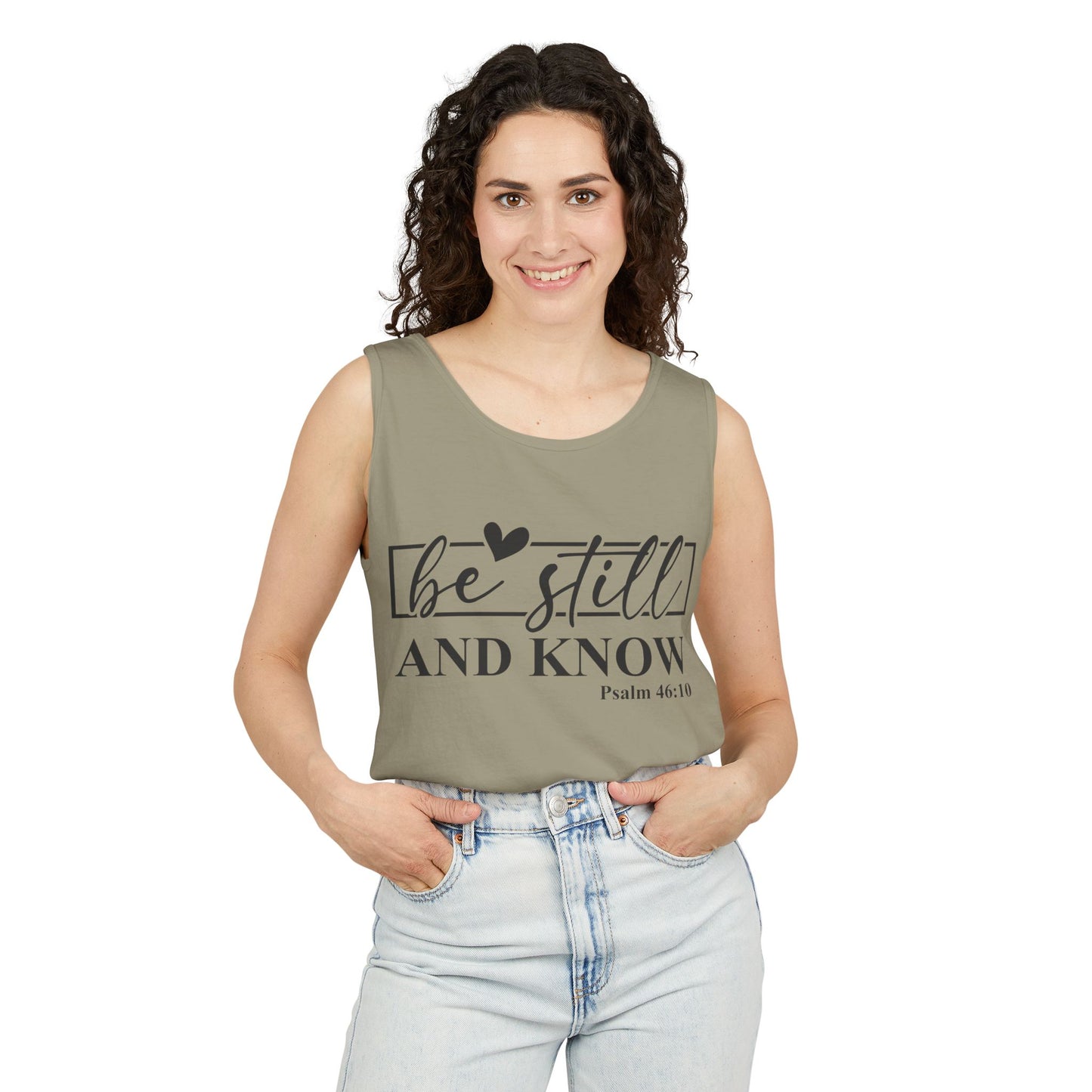 Faith-Inspiring Unisex Tank Top, Summer Apparel, Inspirational Gift, Bible Verse Top, Relaxed Fit, Perfect for Church Events