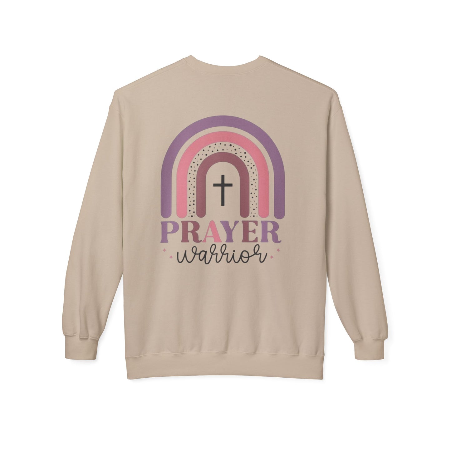 Faith-Inspired Prayer Warrior Sweatshirt, Unisex Crewneck, Cozy Fleece, Perfect for Church, Gift for Believers, Spiritual Fashion