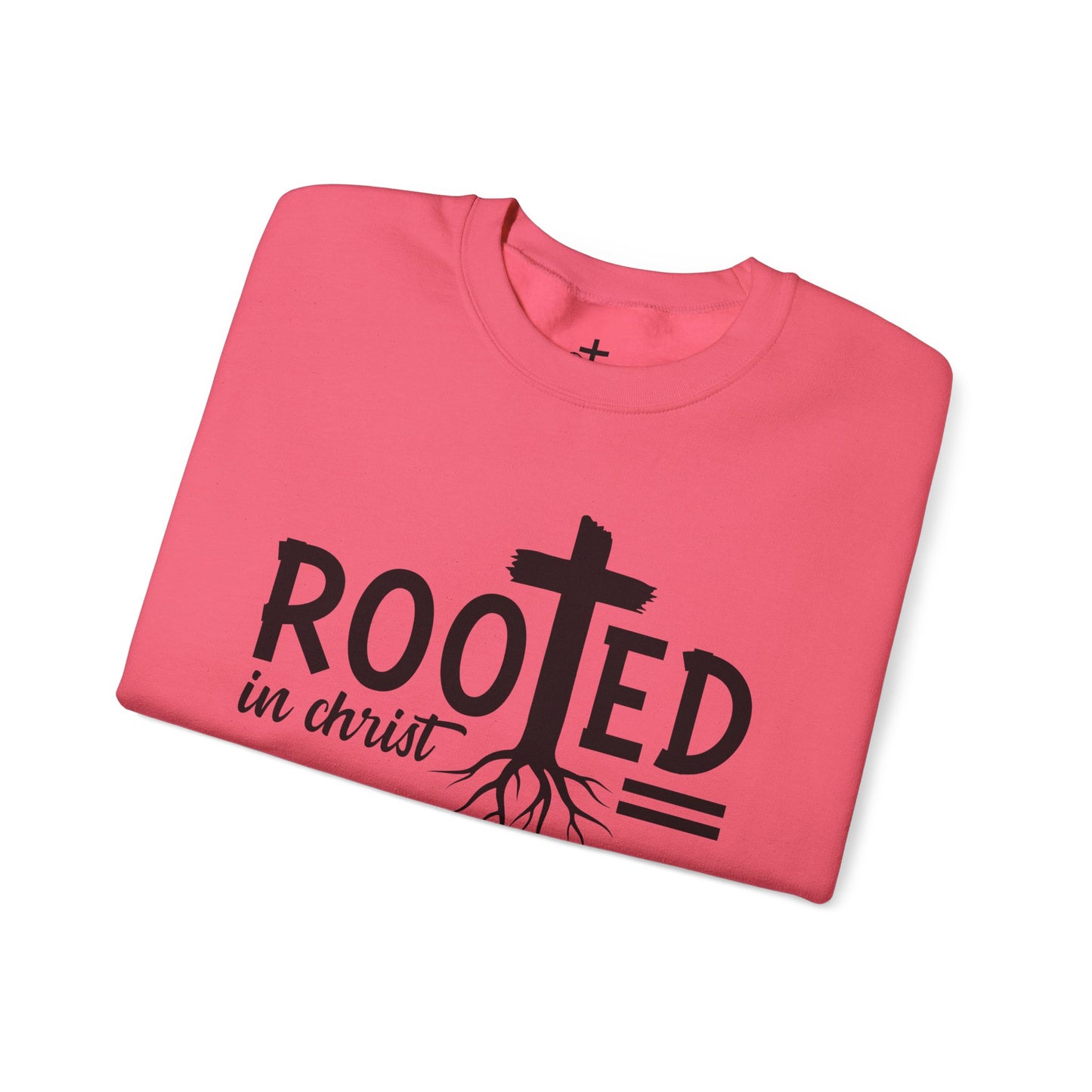 Rooted in Christ Unisex Crewneck Sweatshirt - Faith-Based Apparel, Christian Gift, Cozy Winter Wear, Inspirational Gifts, Spiritual Clothing