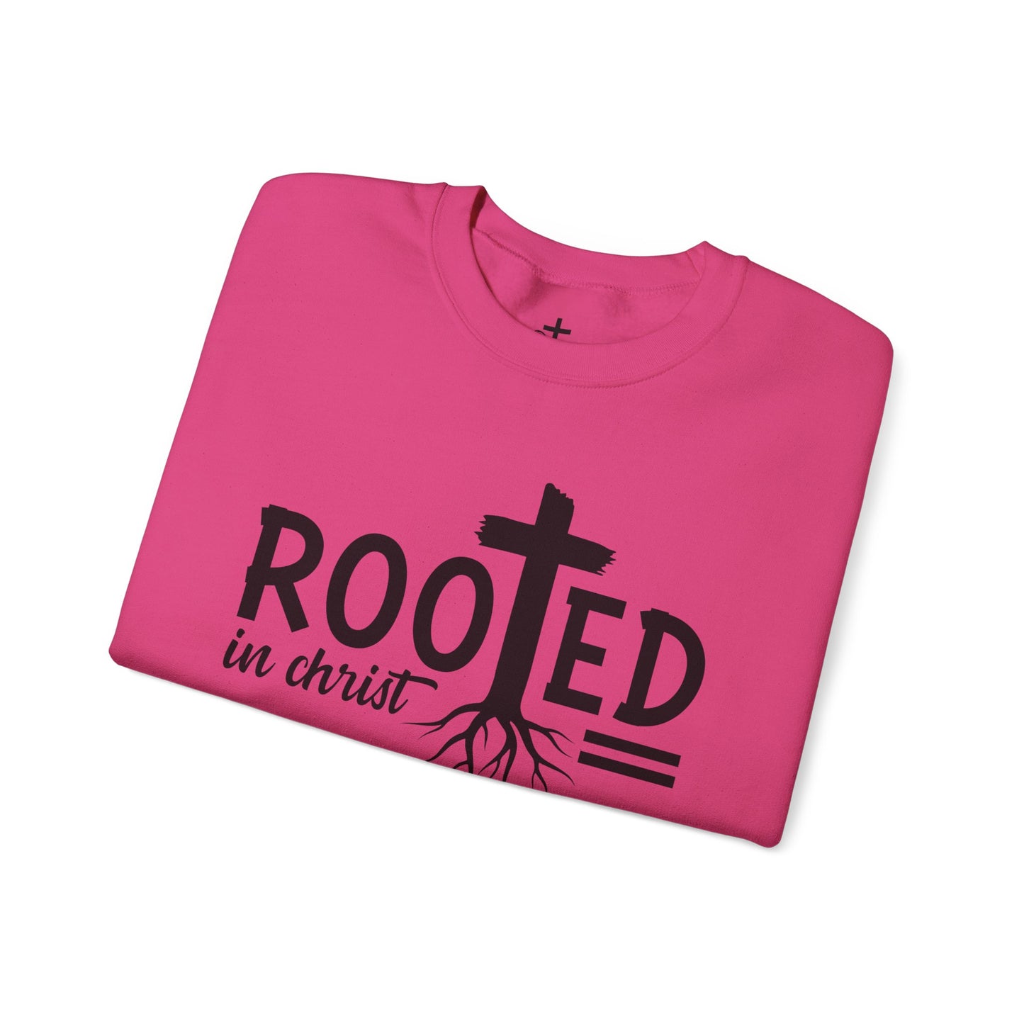 Rooted in Christ Unisex Crewneck Sweatshirt - Faith-Based Apparel, Christian Gift, Cozy Winter Wear, Inspirational Gifts, Spiritual Clothing