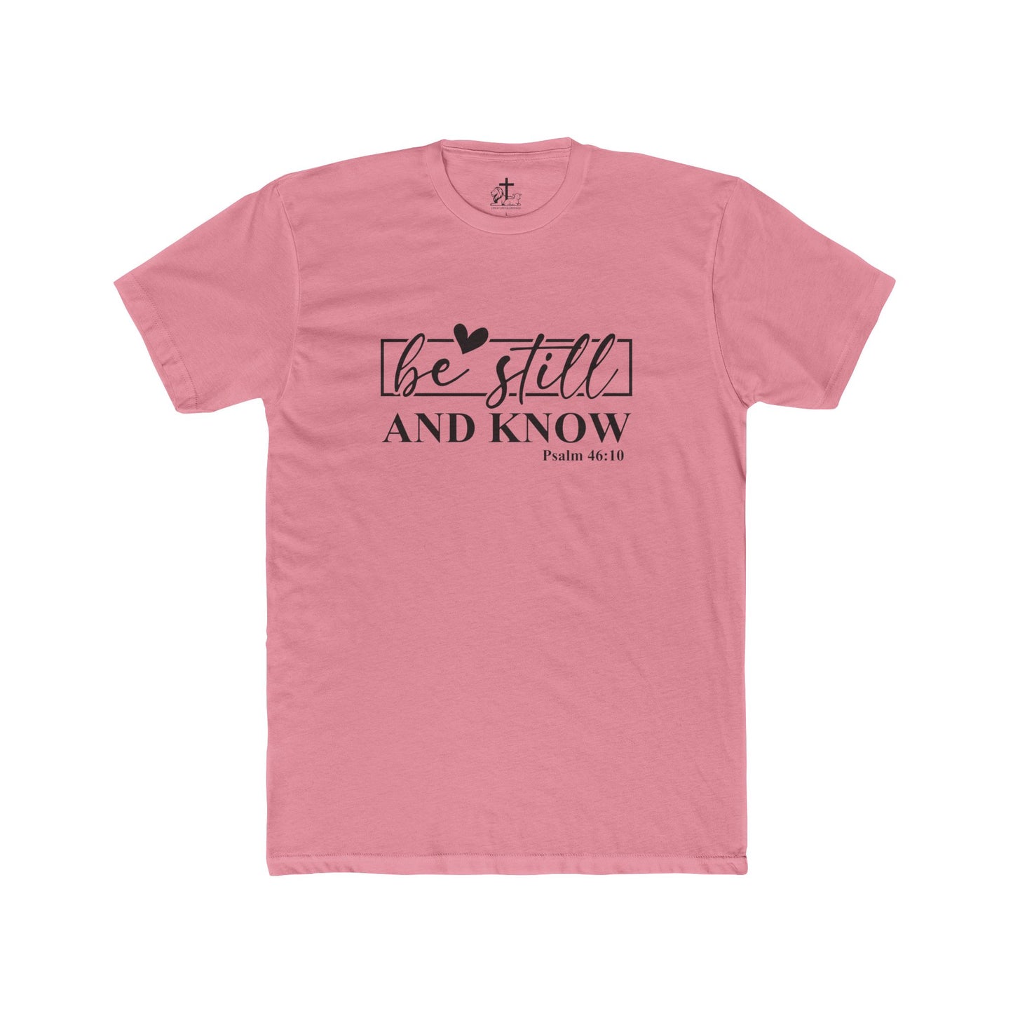 Inspirational Unisex Cotton Crew Tee - Be Still and Know, Faith Shirt, Christian Gift, Relaxed Fit, Everyday Wear
