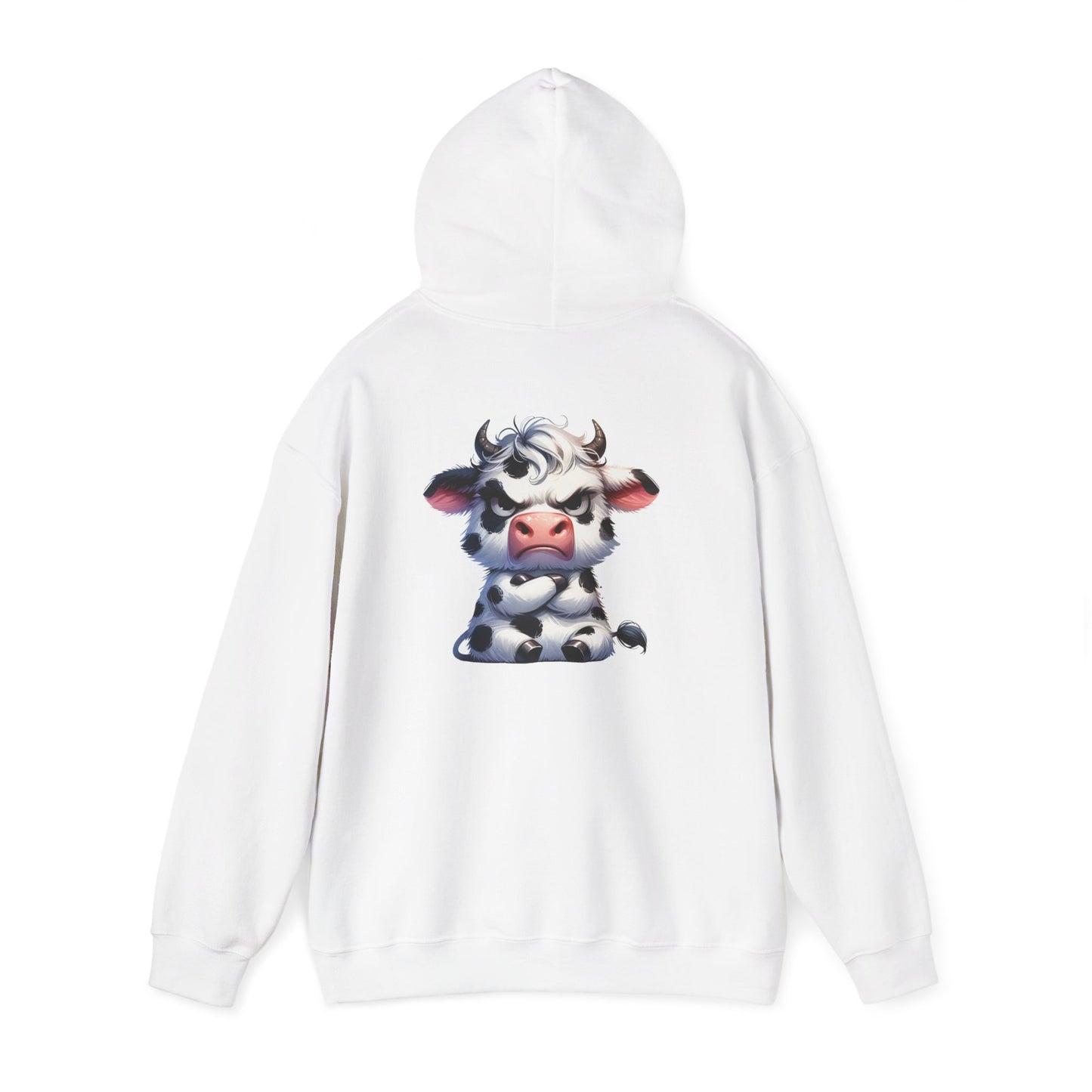 Cute Cow Graphic Hoodie, Cozy Sweatshirt for Animal Lovers, Perfect Gift for Birthdays, Farm-Themed Apparel, Unisex Fashion