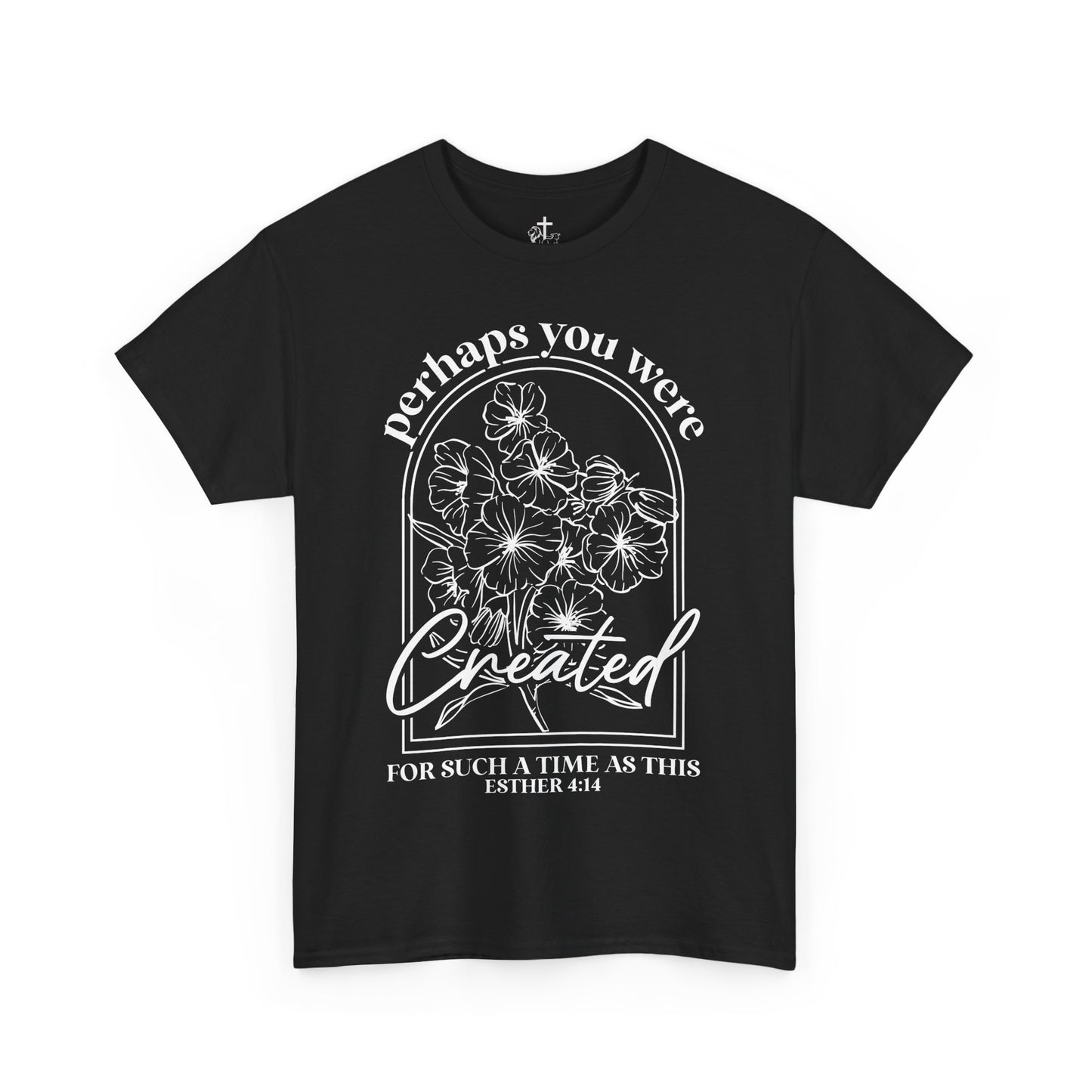 Created Floral Quote Unisex Tee, Inspirational Faith Cotton T-Shirt, Comfortable Graphic Shirt, Perfect Gift for Friends, Christian Apparel