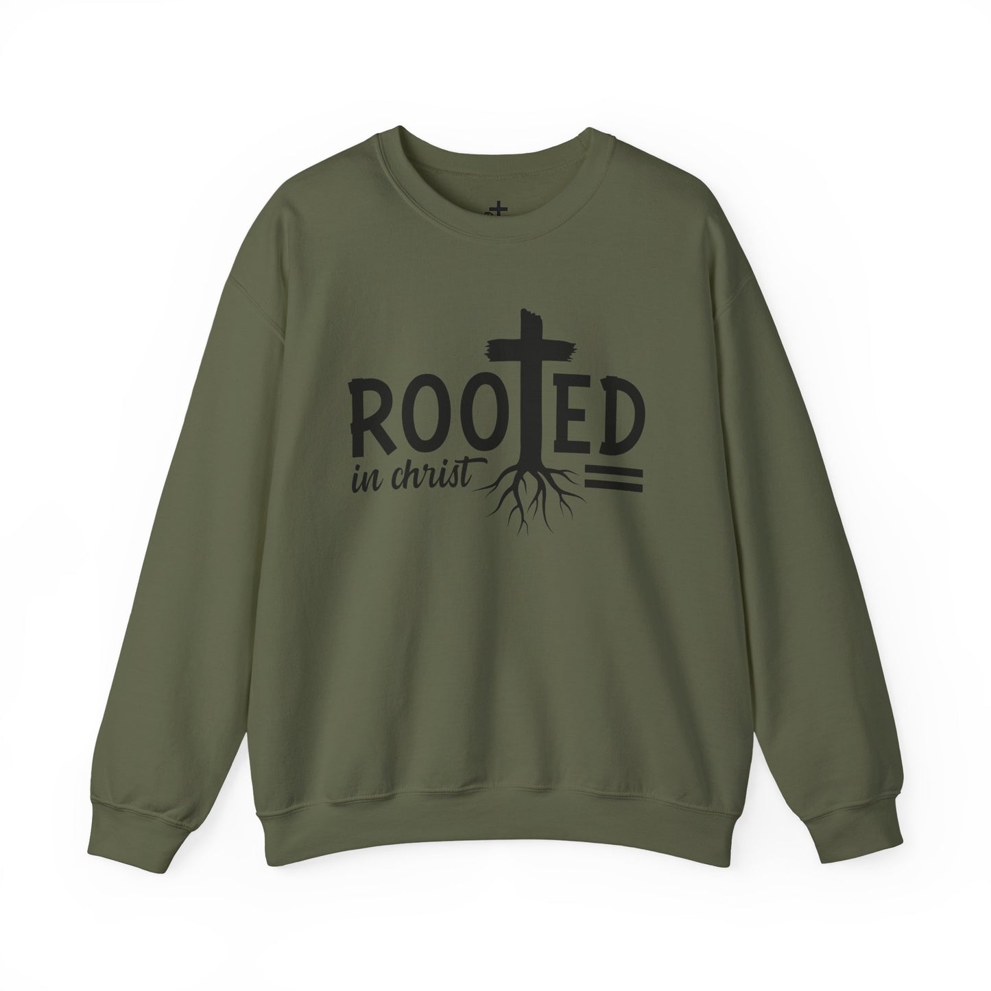 Rooted in Christ Unisex Crewneck Sweatshirt - Faith-Based Apparel, Christian Gift, Cozy Winter Wear, Inspirational Gifts, Spiritual Clothing