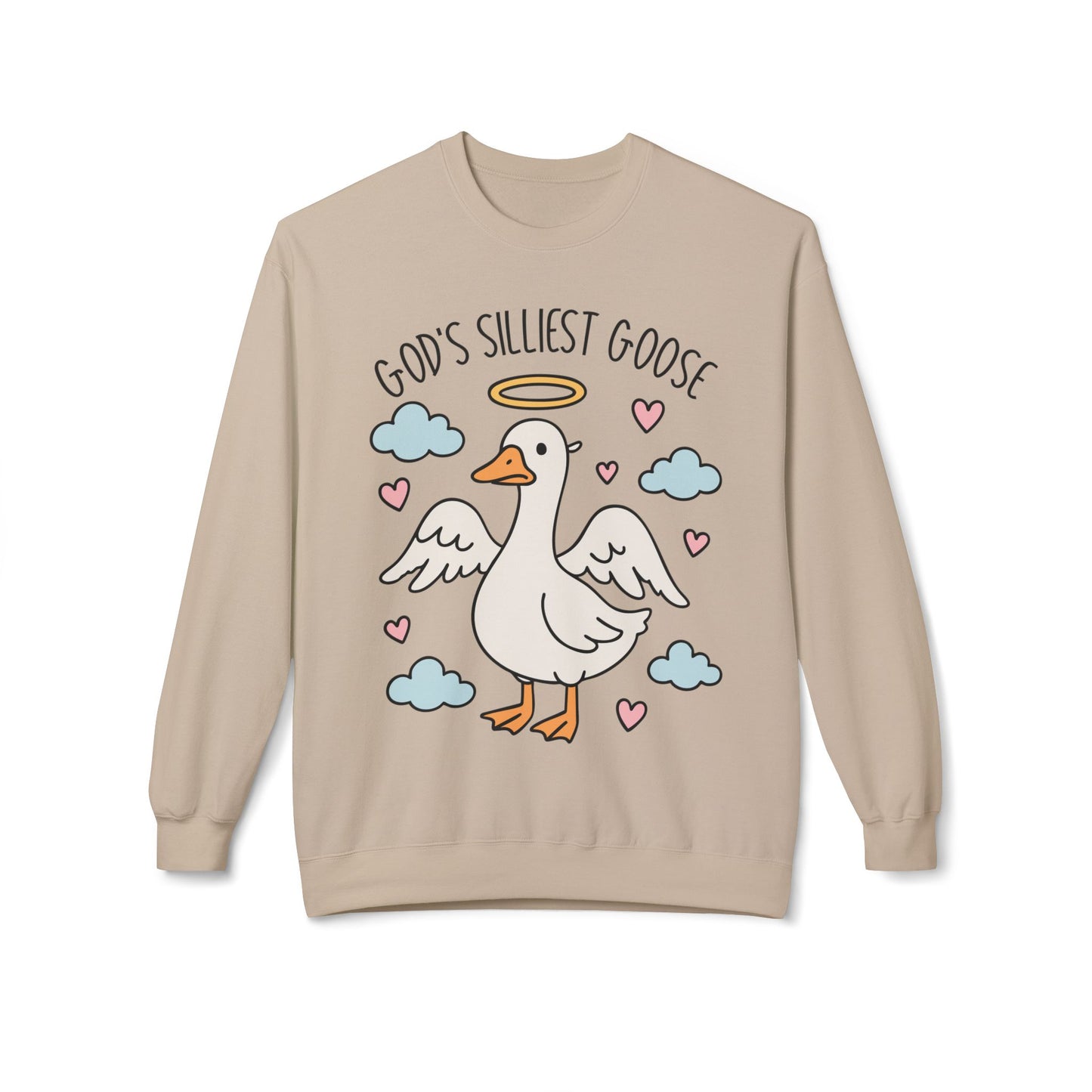 God's Silliest Goose Crewneck Sweatshirt, Funny Sweatshirt, Unisex Pullover, Gift for Animal Lovers, Quirky Casualwear