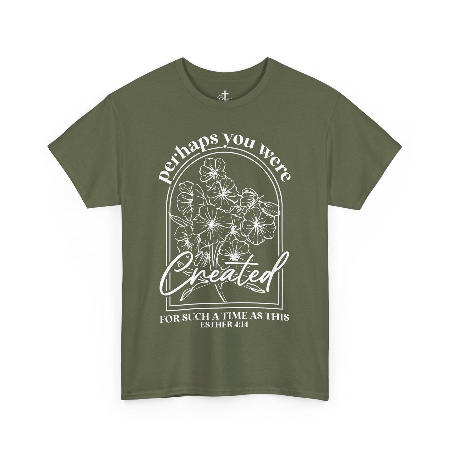 Created Floral Quote Unisex Tee, Inspirational Faith Cotton T-Shirt, Comfortable Graphic Shirt, Perfect Gift for Friends, Christian Apparel