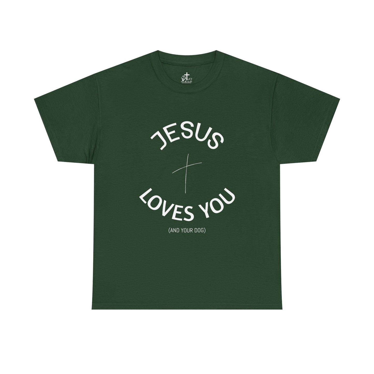 Faith-Inspired Unisex Heavy Cotton Tee - Jesus Loves You Shirt, Christian Gift, Inspirational Apparel, Casual Wear, Church Outing