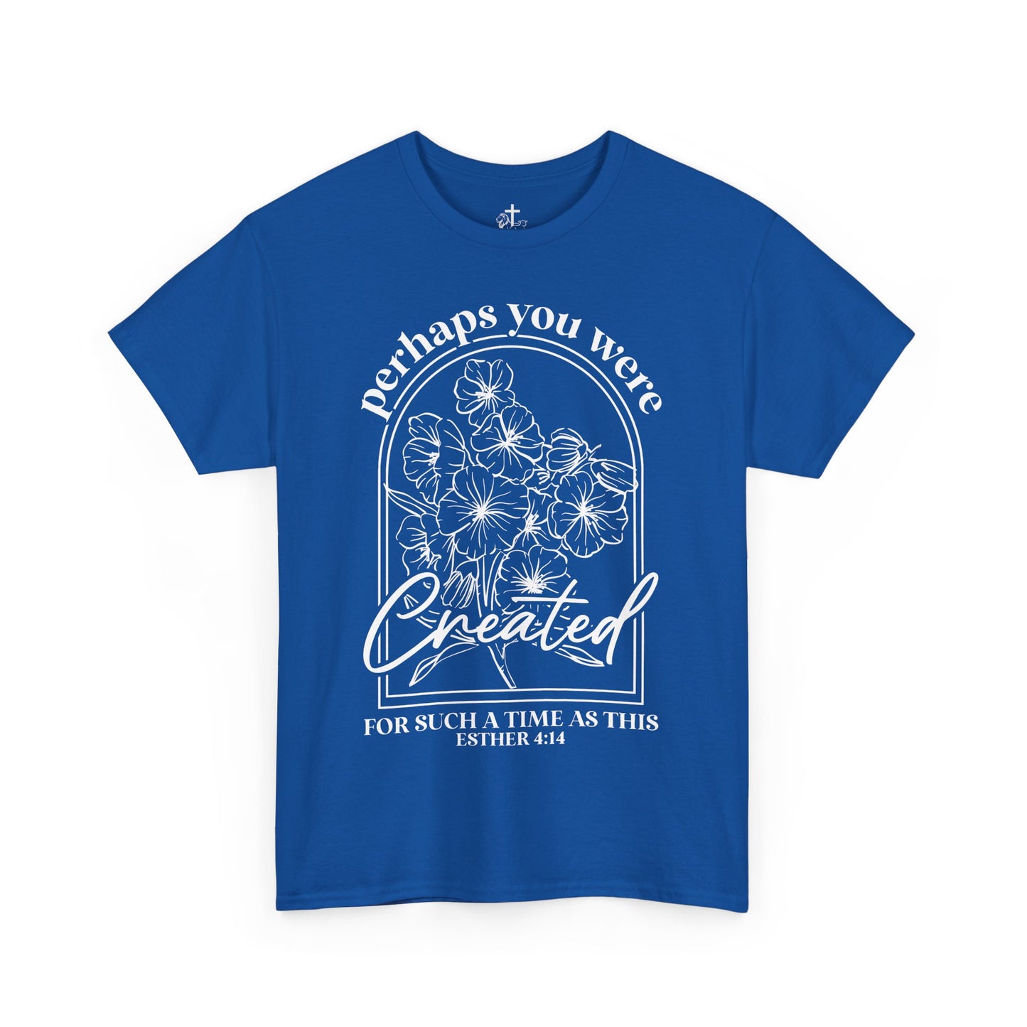 Created Floral Quote Unisex Tee, Inspirational Faith Cotton T-Shirt, Comfortable Graphic Shirt, Perfect Gift for Friends, Christian Apparel