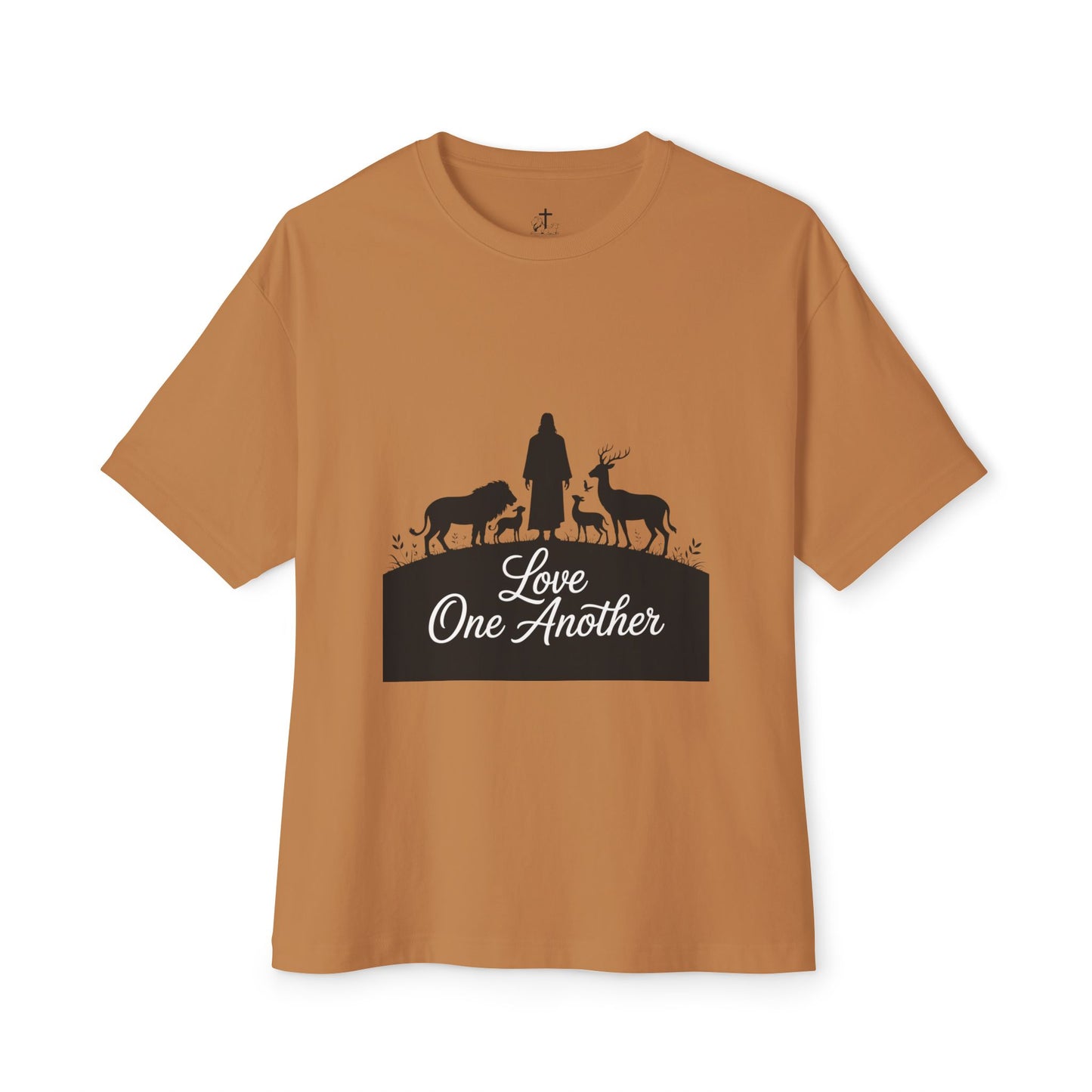 Unisex Oversized Tee with 'Love One Another' Design, Cozy Casual Wear, Gift for friends, Everyday Relaxed Top, Christian Apparel