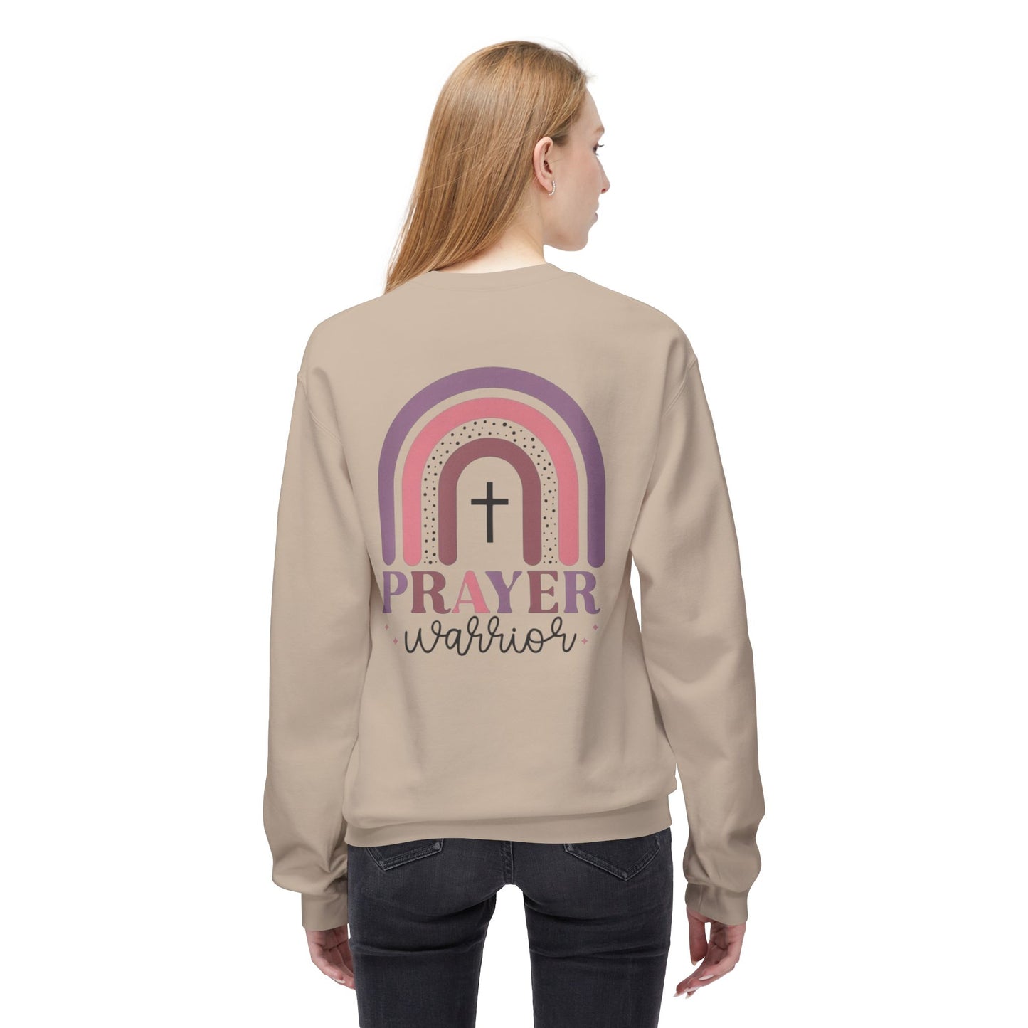 Faith-Inspired Prayer Warrior Sweatshirt, Unisex Crewneck, Cozy Fleece, Perfect for Church, Gift for Believers, Spiritual Fashion