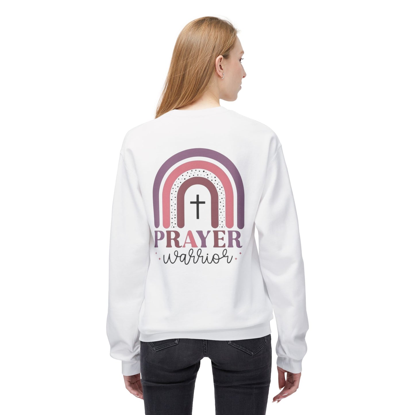 Faith-Inspired Prayer Warrior Sweatshirt, Unisex Crewneck, Cozy Fleece, Perfect for Church, Gift for Believers, Spiritual Fashion