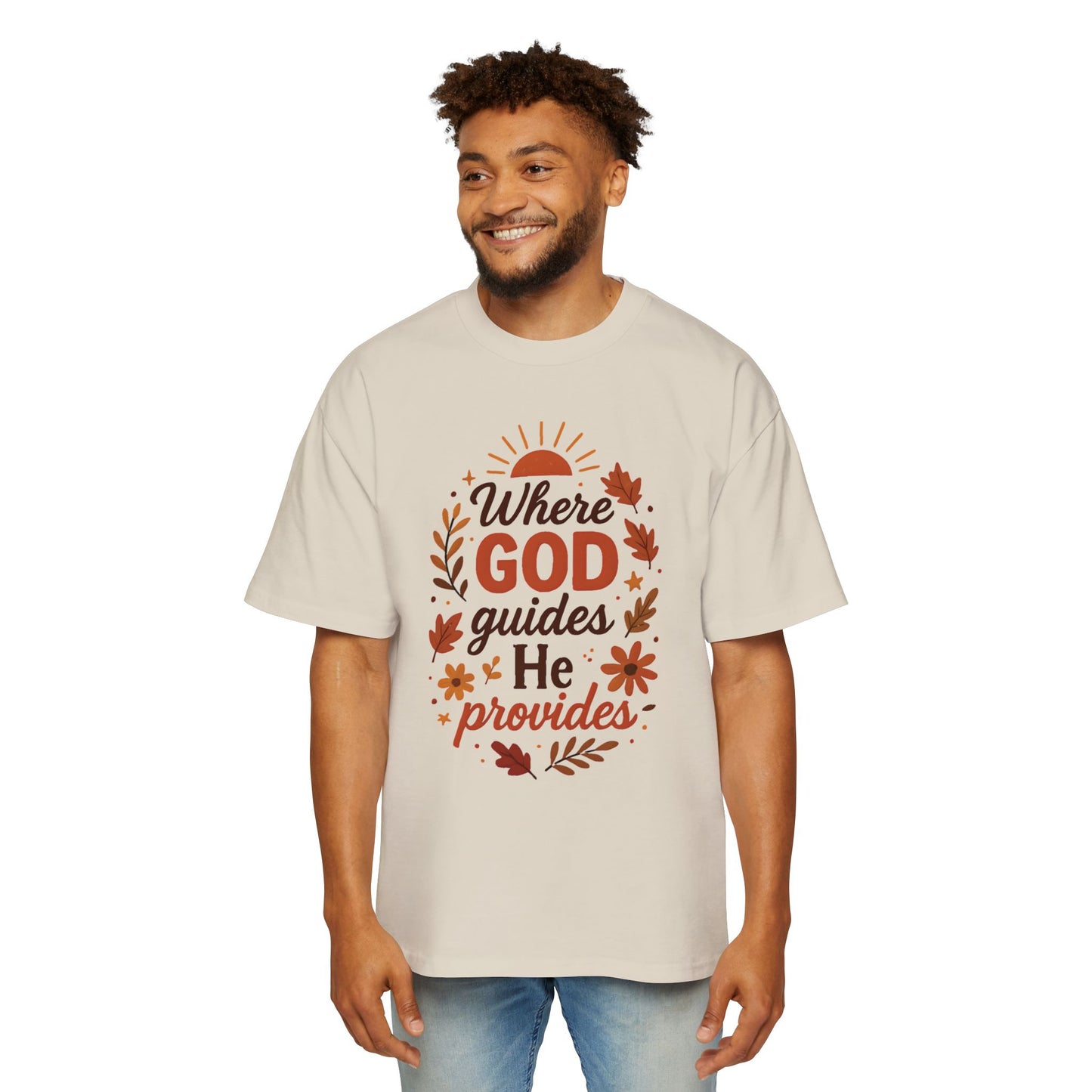 Unisex Oversized Motivational Tee - Perfect for Fall, Spiritual Wear, Casual Outings, Gifts, Comfort