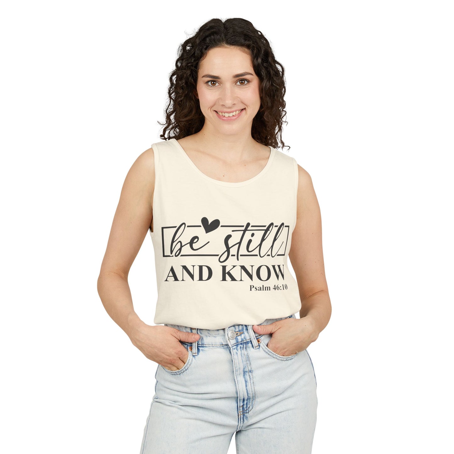 Faith-Inspiring Unisex Tank Top, Summer Apparel, Inspirational Gift, Bible Verse Top, Relaxed Fit, Perfect for Church Events