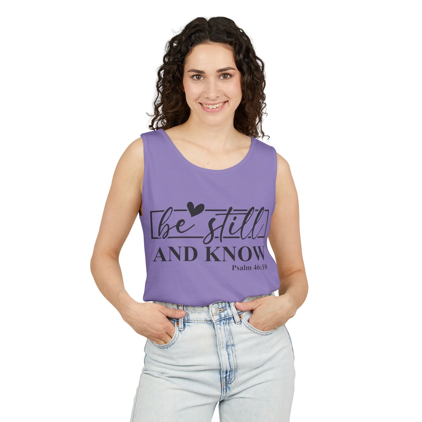 Faith-Inspiring Unisex Tank Top, Summer Apparel, Inspirational Gift, Bible Verse Top, Relaxed Fit, Perfect for Church Events