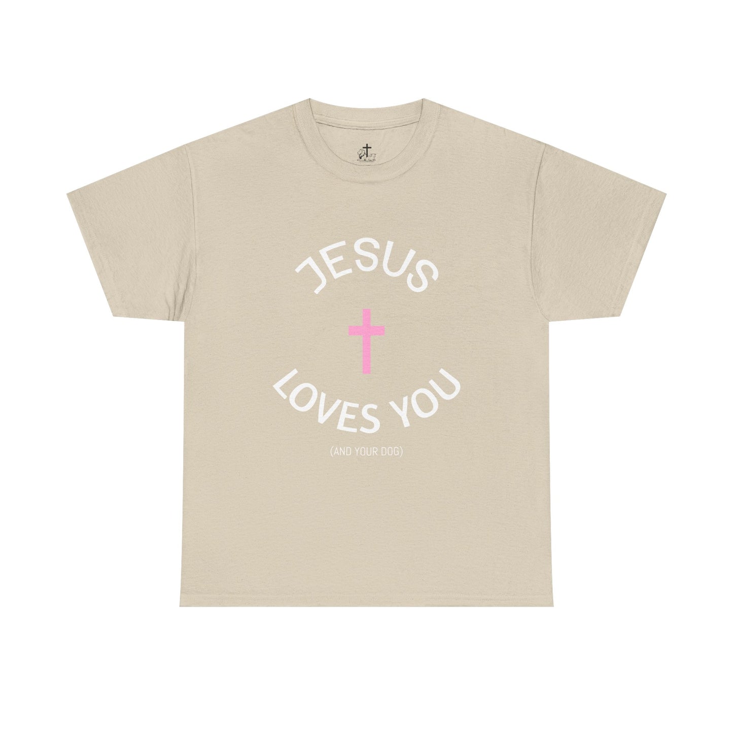 Faith-Inspired Unisex Heavy Cotton Tee - Jesus Loves You Shirt, Christian Gift, Inspirational Apparel, Casual Wear, Church Outing