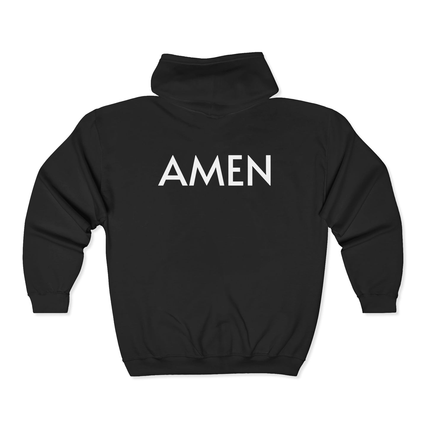 Amen Zip Hoodie for Casual Comfort, Perfect Gift for Religious Events, Cozy Wear for Church, Unisex Hooded Sweatshirt, Christian apparel