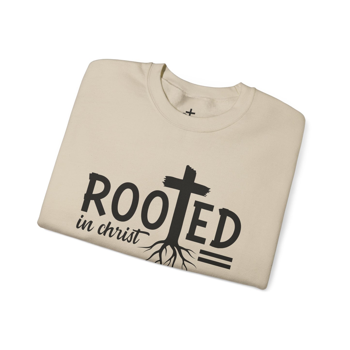 Rooted in Christ Unisex Crewneck Sweatshirt - Faith-Based Apparel, Christian Gift, Cozy Winter Wear, Inspirational Gifts, Spiritual Clothing