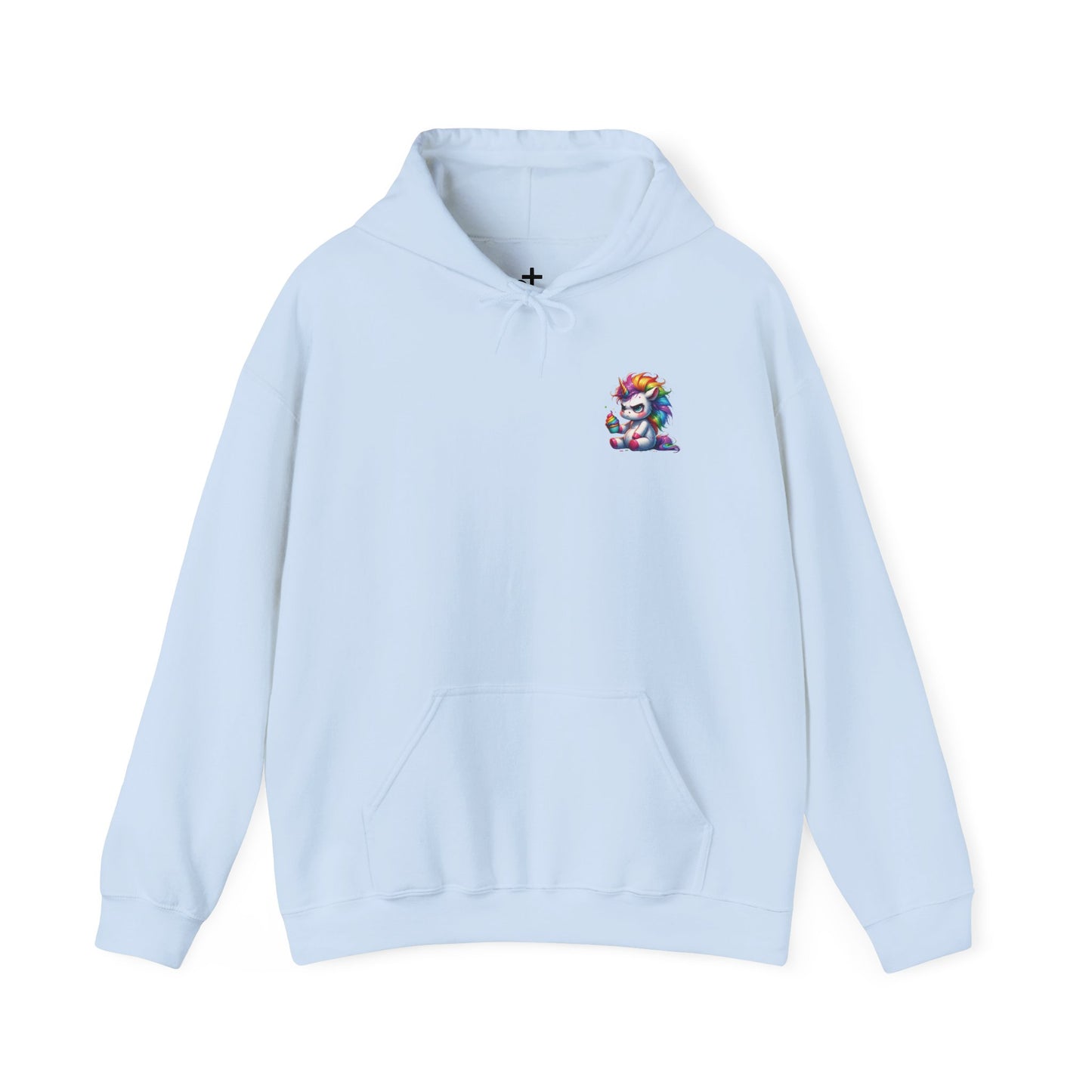 Rainbow Unicorn Hooded Sweatshirt, Cozy Sweatshirt, Funny Gift, Cute Hooded Top, Fun Unicorn Apparel, Winter Fashion, Trendy Streetwear