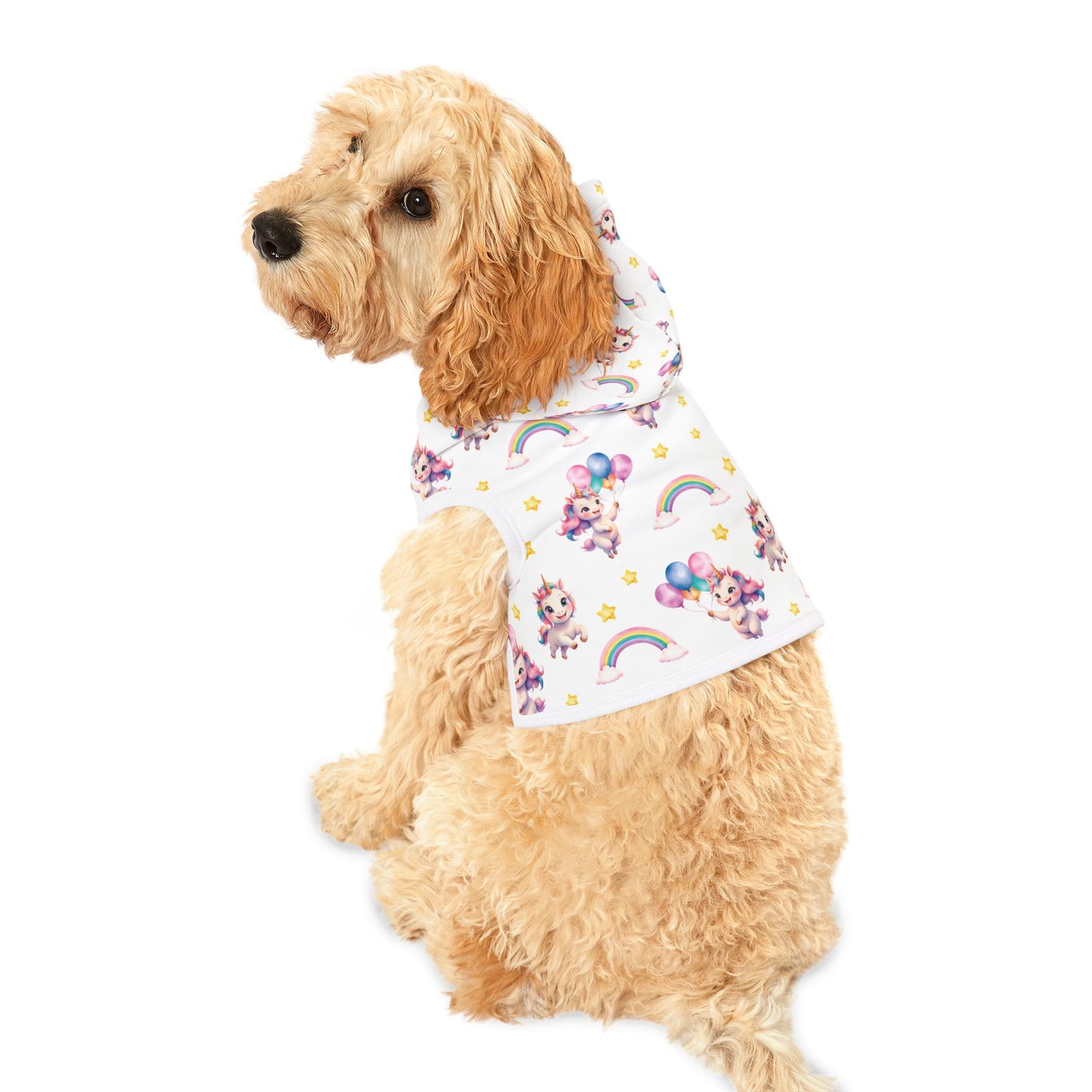 Whimsical Unicorn Pet Hoodie, Cute Dog Sweater, Adorable Puppy Apparel, Fun Pet Costume, Pet Party Outfit, Birthday Dog Clothes