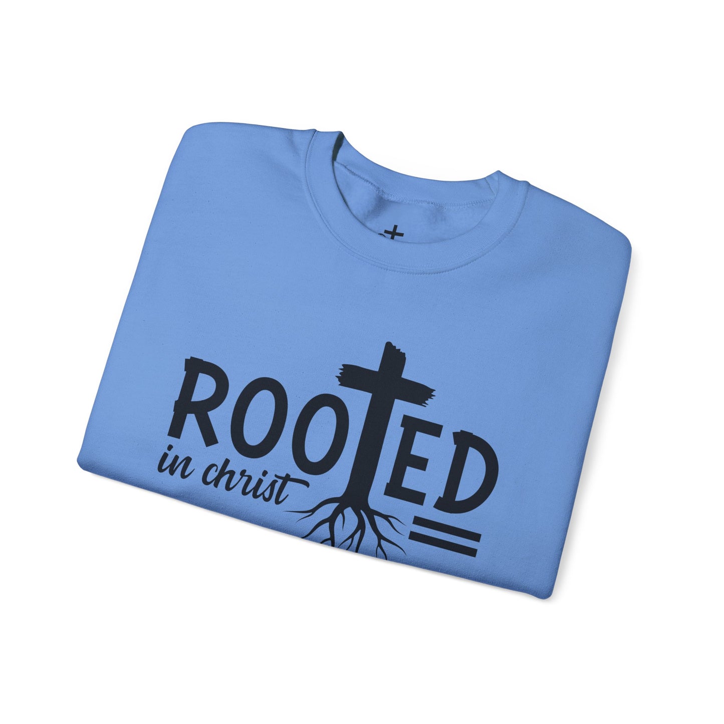 Rooted in Christ Unisex Crewneck Sweatshirt - Faith-Based Apparel, Christian Gift, Cozy Winter Wear, Inspirational Gifts, Spiritual Clothing