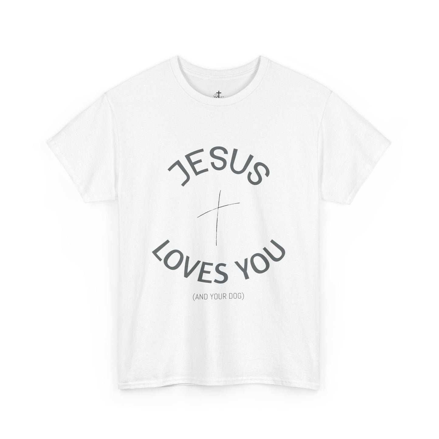 Faith-Inspired Unisex Heavy Cotton Tee - Jesus Loves You Shirt, Christian Gift, Inspirational Apparel, Casual Wear, Church Outing
