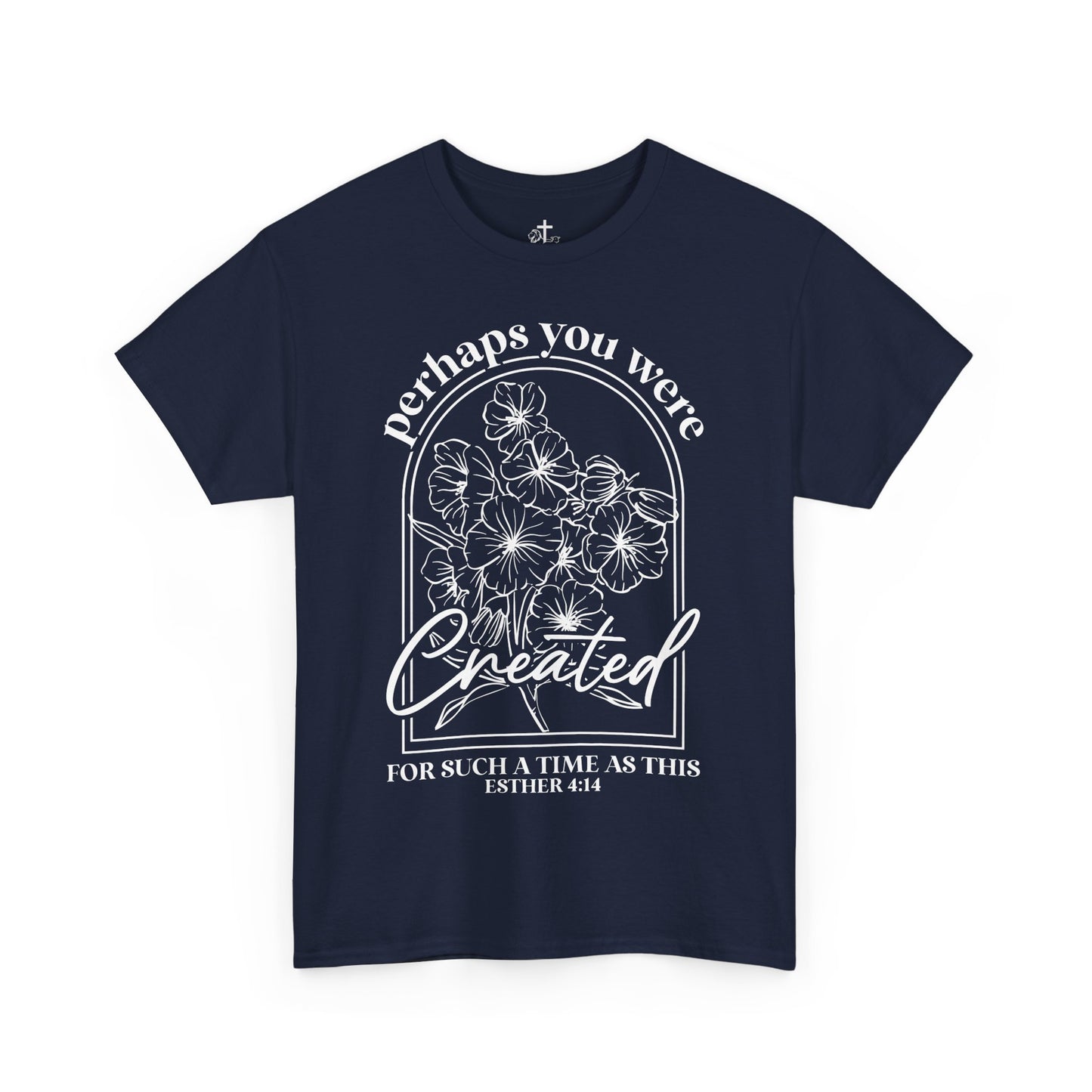 Created Floral Quote Unisex Tee, Inspirational Faith Cotton T-Shirt, Comfortable Graphic Shirt, Perfect Gift for Friends, Christian Apparel