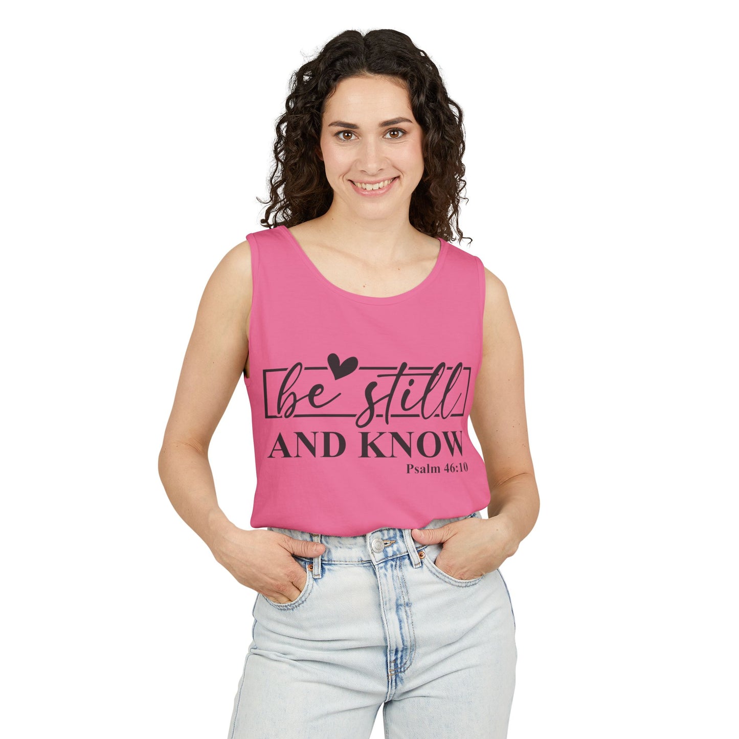 Faith-Inspiring Unisex Tank Top, Summer Apparel, Inspirational Gift, Bible Verse Top, Relaxed Fit, Perfect for Church Events