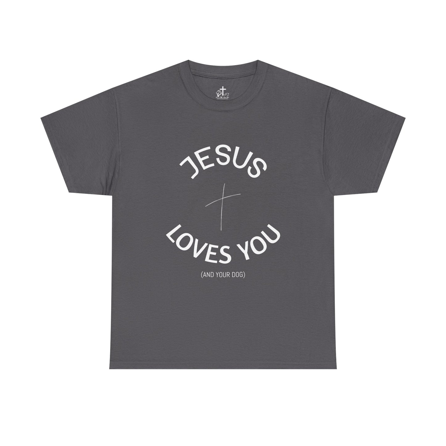 Faith-Inspired Unisex Heavy Cotton Tee - Jesus Loves You Shirt, Christian Gift, Inspirational Apparel, Casual Wear, Church Outing