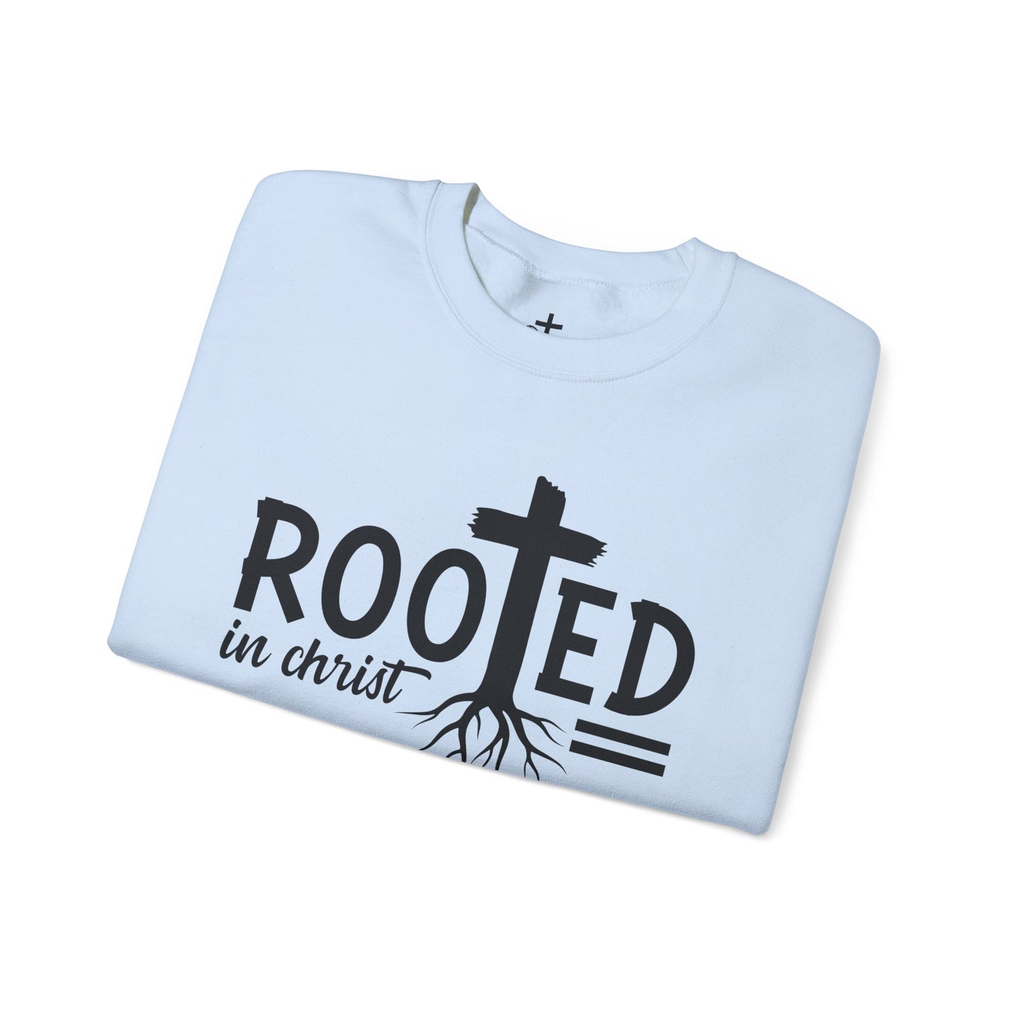 Rooted in Christ Unisex Crewneck Sweatshirt - Faith-Based Apparel, Christian Gift, Cozy Winter Wear, Inspirational Gifts, Spiritual Clothing