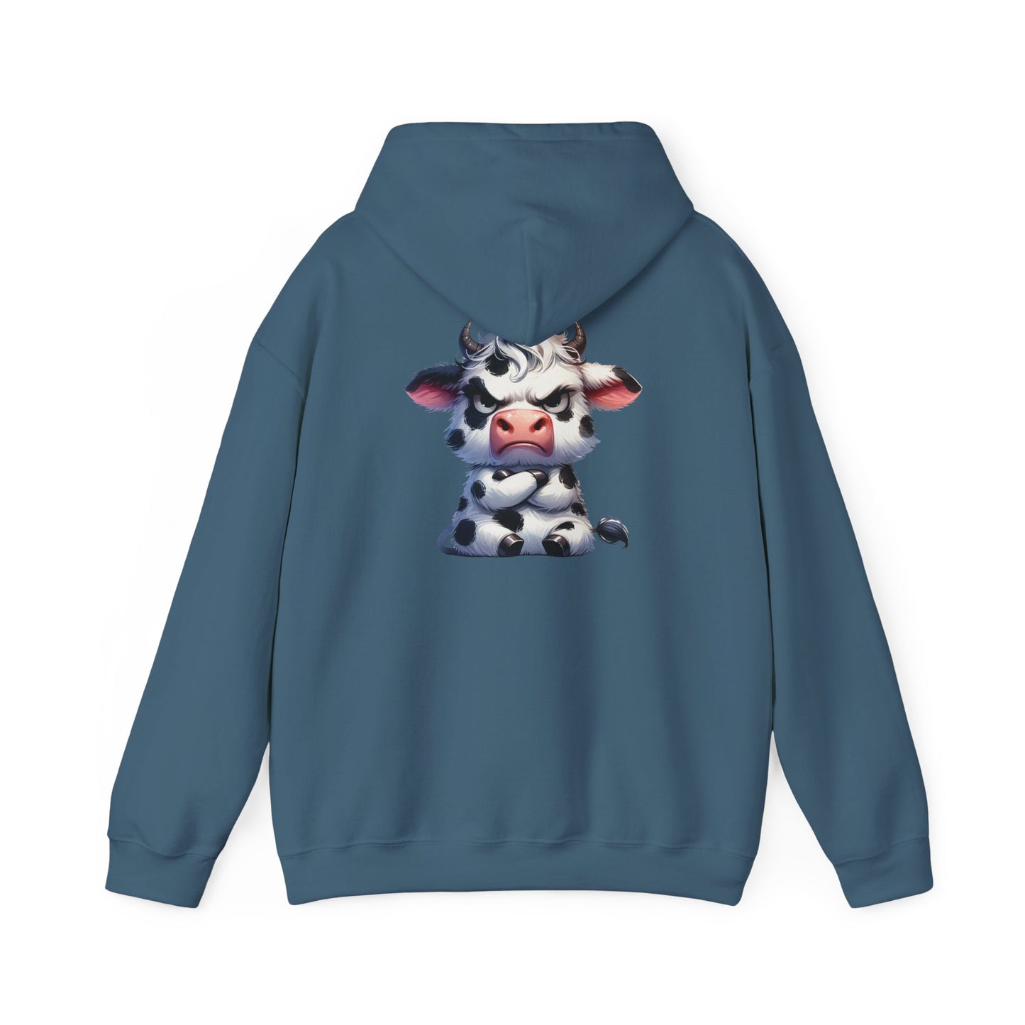 Cute Cow Graphic Hoodie, Cozy Sweatshirt for Animal Lovers, Perfect Gift for Birthdays, Farm-Themed Apparel, Unisex Fashion