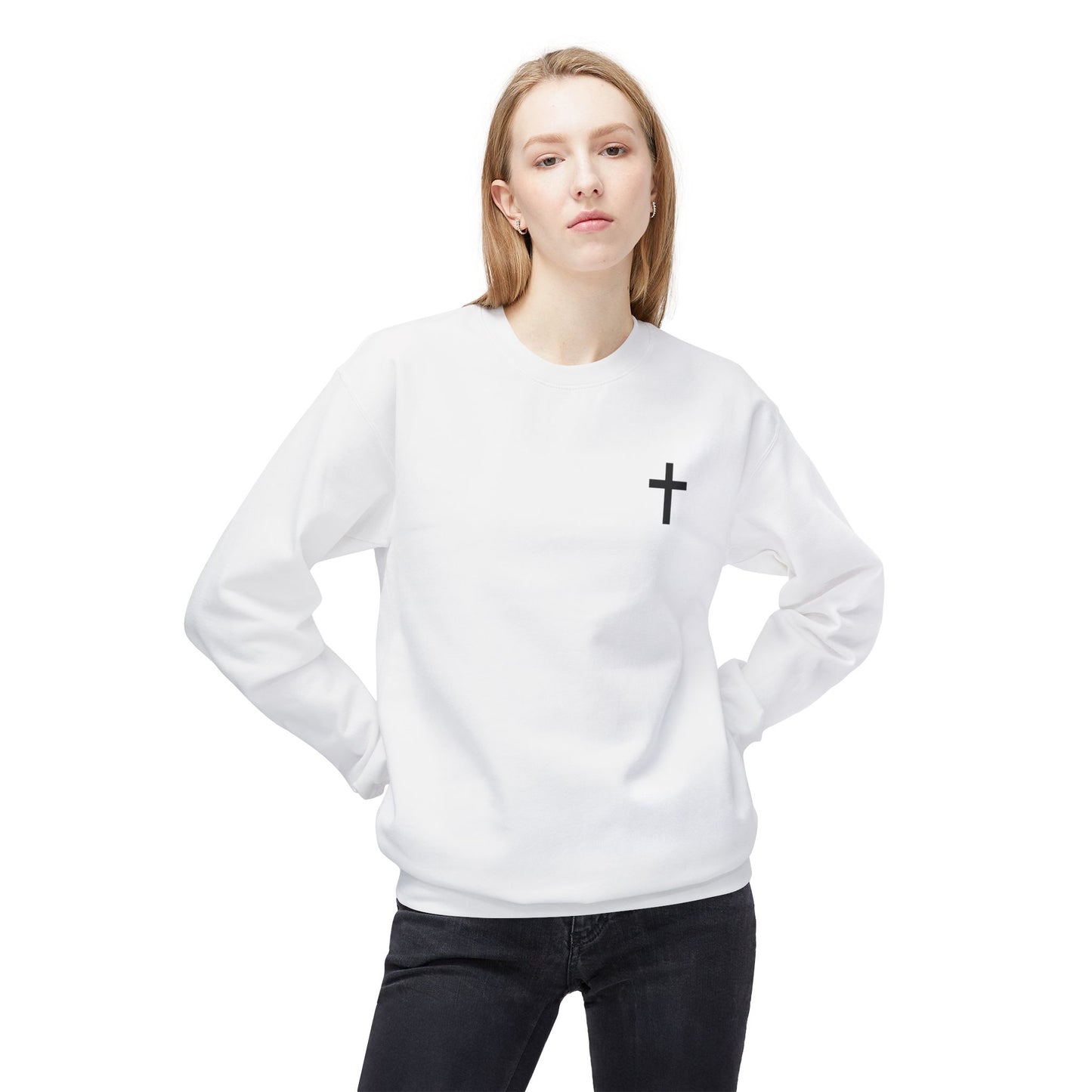 Faith-Inspired Prayer Warrior Sweatshirt, Unisex Crewneck, Cozy Fleece, Perfect for Church, Gift for Believers, Spiritual Fashion