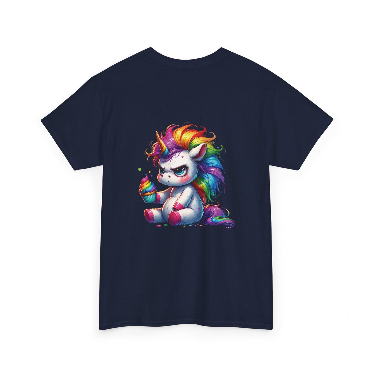 Rainbow Unicorn Heavy Cotton Tee | Fun Gift for Kids, Pride Month Apparel, Cute Animal T-shirt, Birthday Present, Summer Fashion