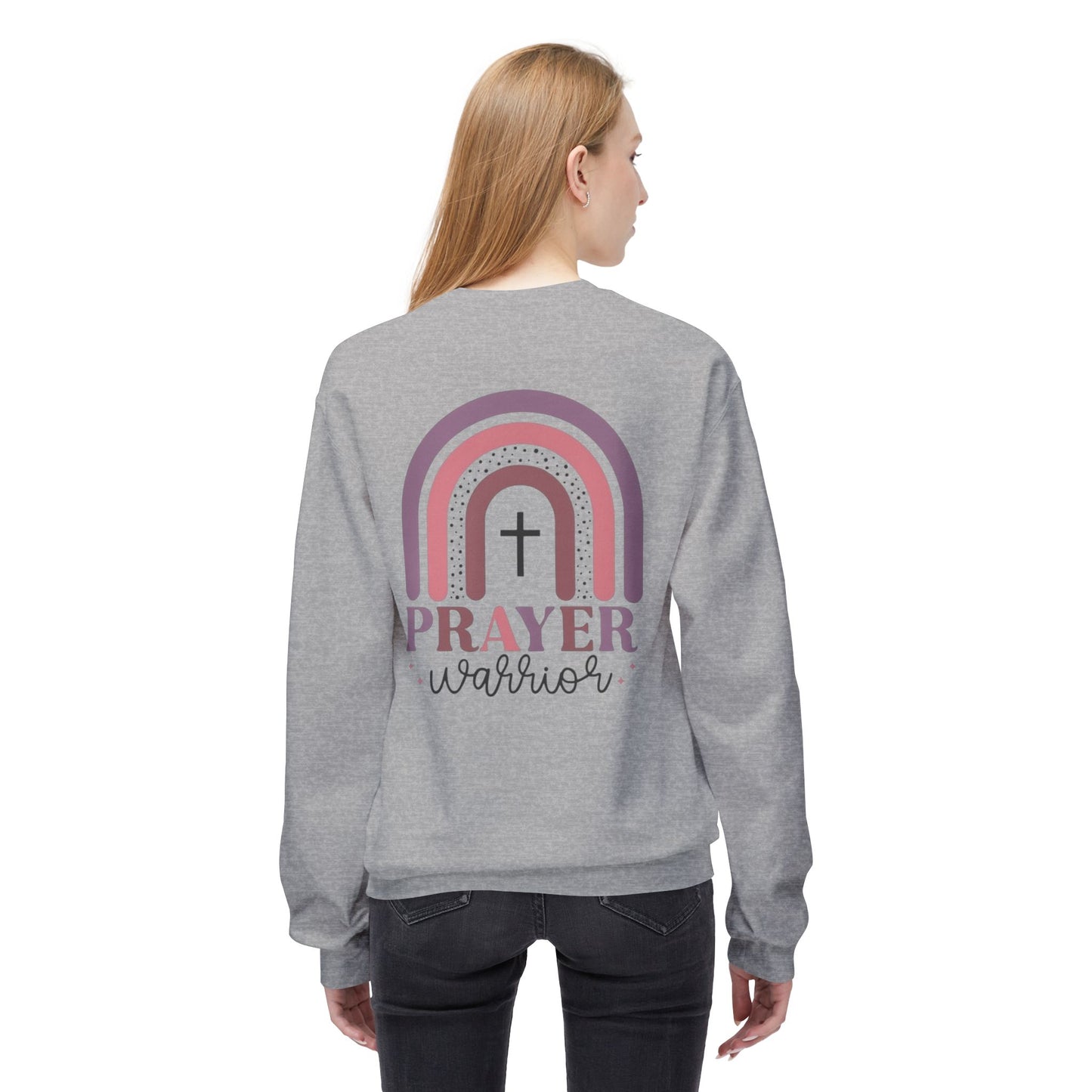 Faith-Inspired Prayer Warrior Sweatshirt, Unisex Crewneck, Cozy Fleece, Perfect for Church, Gift for Believers, Spiritual Fashion