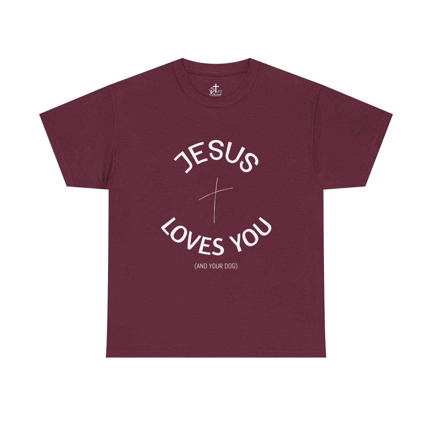 Faith-Inspired Unisex Heavy Cotton Tee - Jesus Loves You Shirt, Christian Gift, Inspirational Apparel, Casual Wear, Church Outing