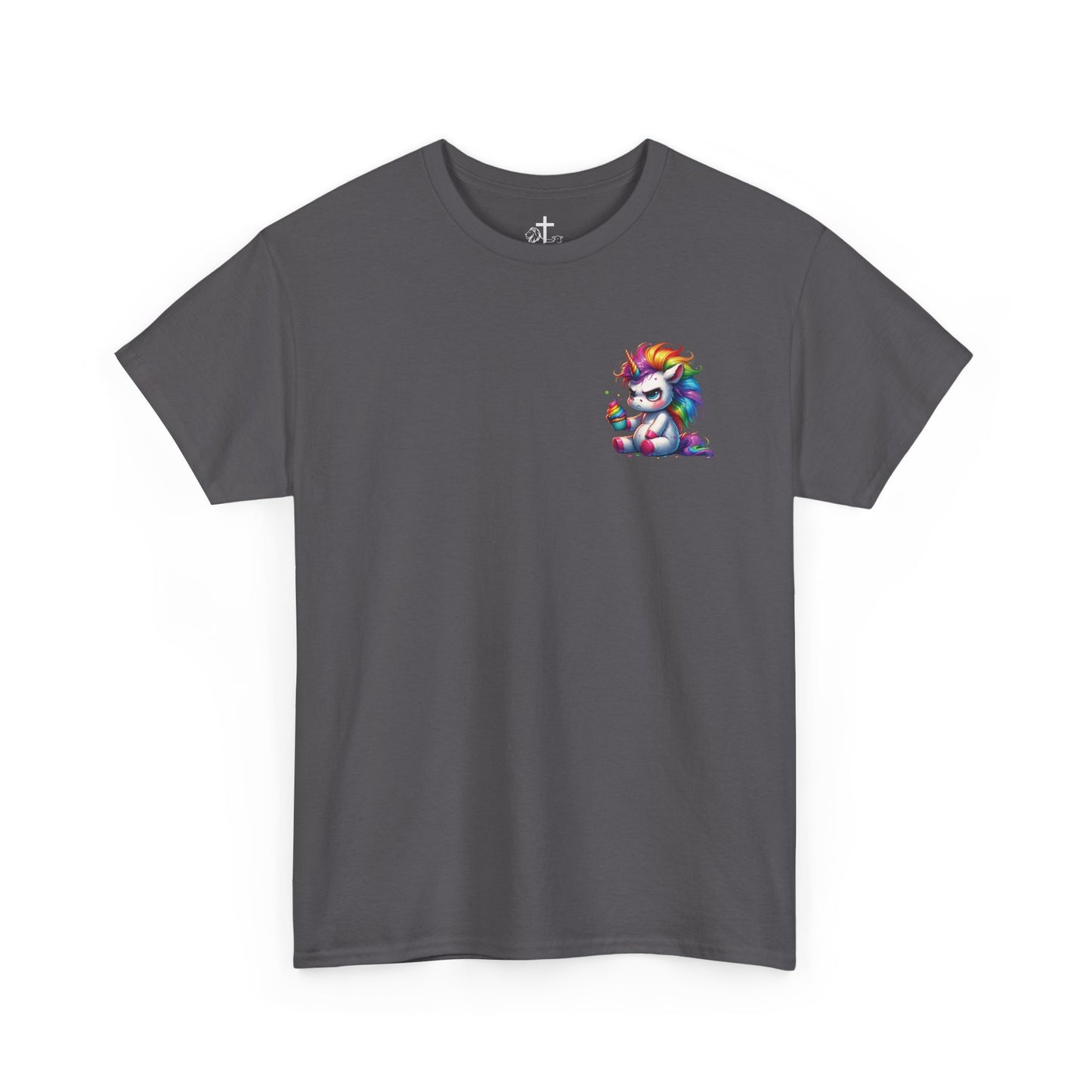 Rainbow Unicorn Heavy Cotton Tee | Fun Gift for Kids, Pride Month Apparel, Cute Animal T-shirt, Birthday Present, Summer Fashion