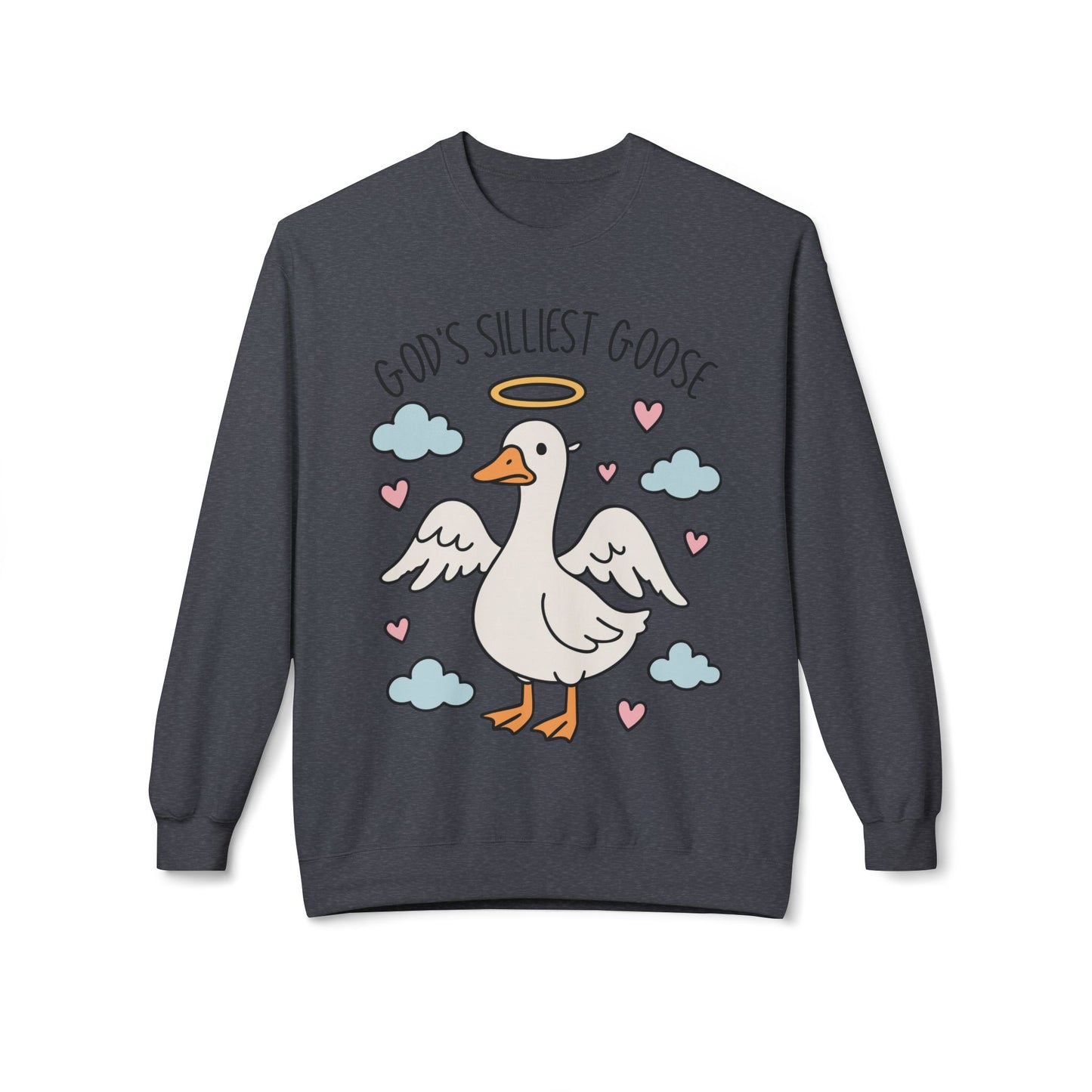 God's Silliest Goose Crewneck Sweatshirt, Funny Sweatshirt, Unisex Pullover, Gift for Animal Lovers, Quirky Casualwear